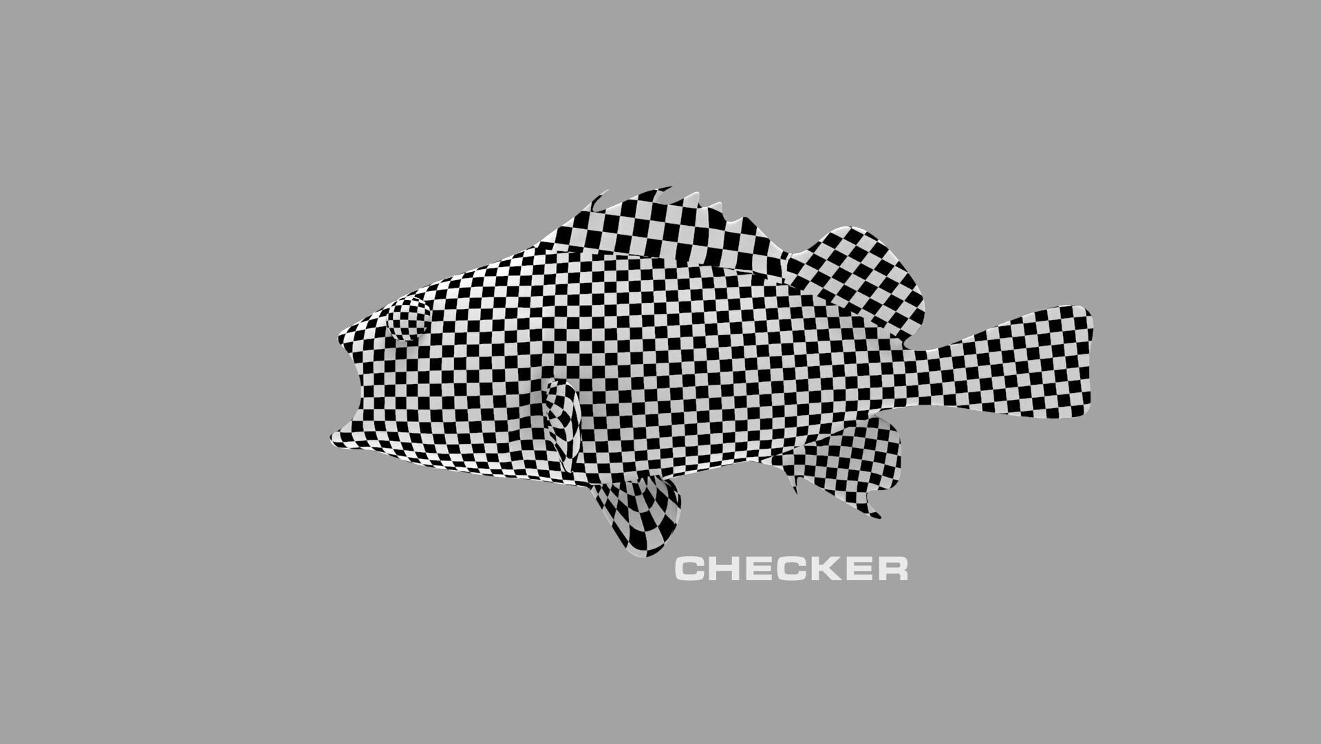 Low-Poly Honeycomb Rockfish Animated  Low-poly 3D model_9