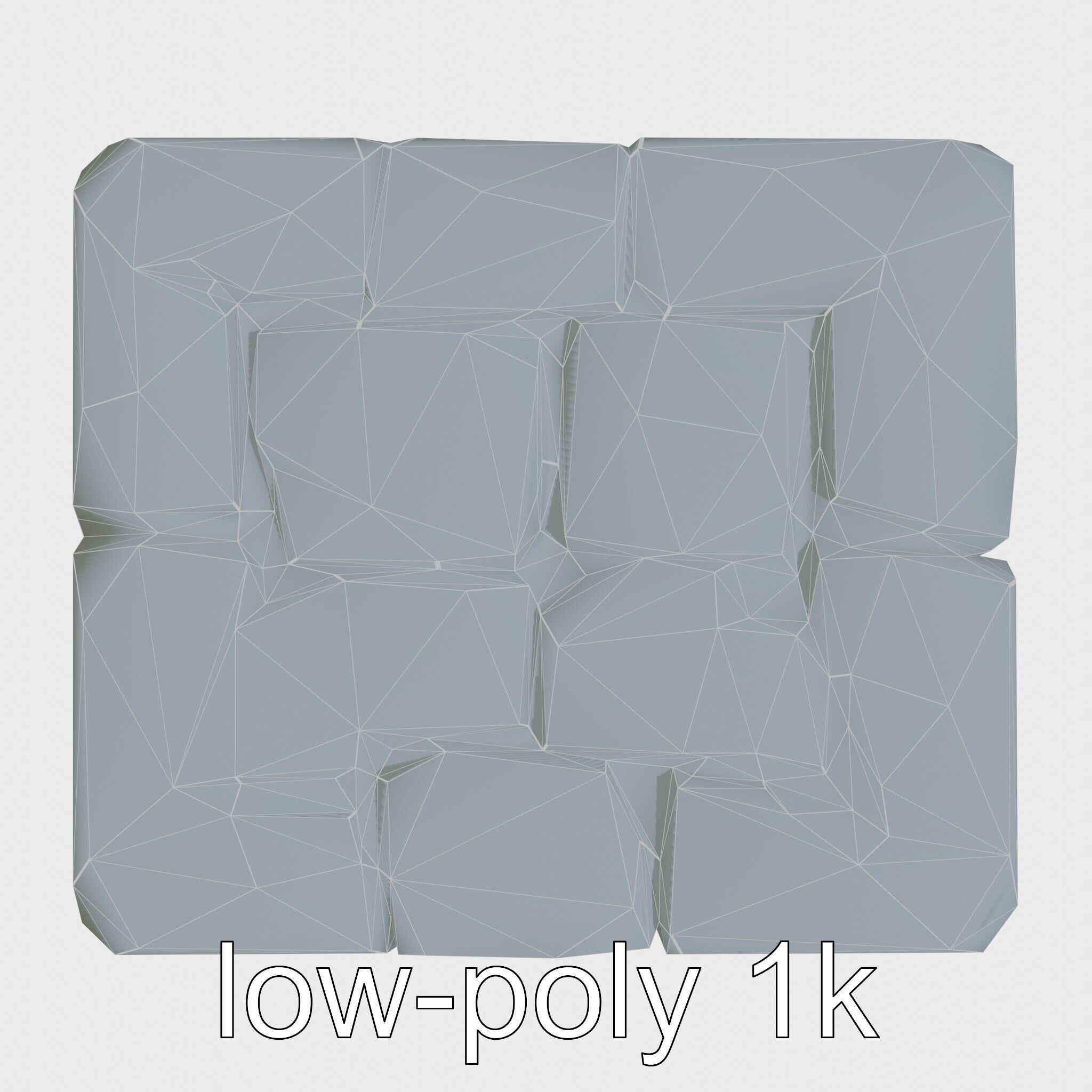 Smooth Cobblestone with Moss 3D model pack Low-poly 3D model_32