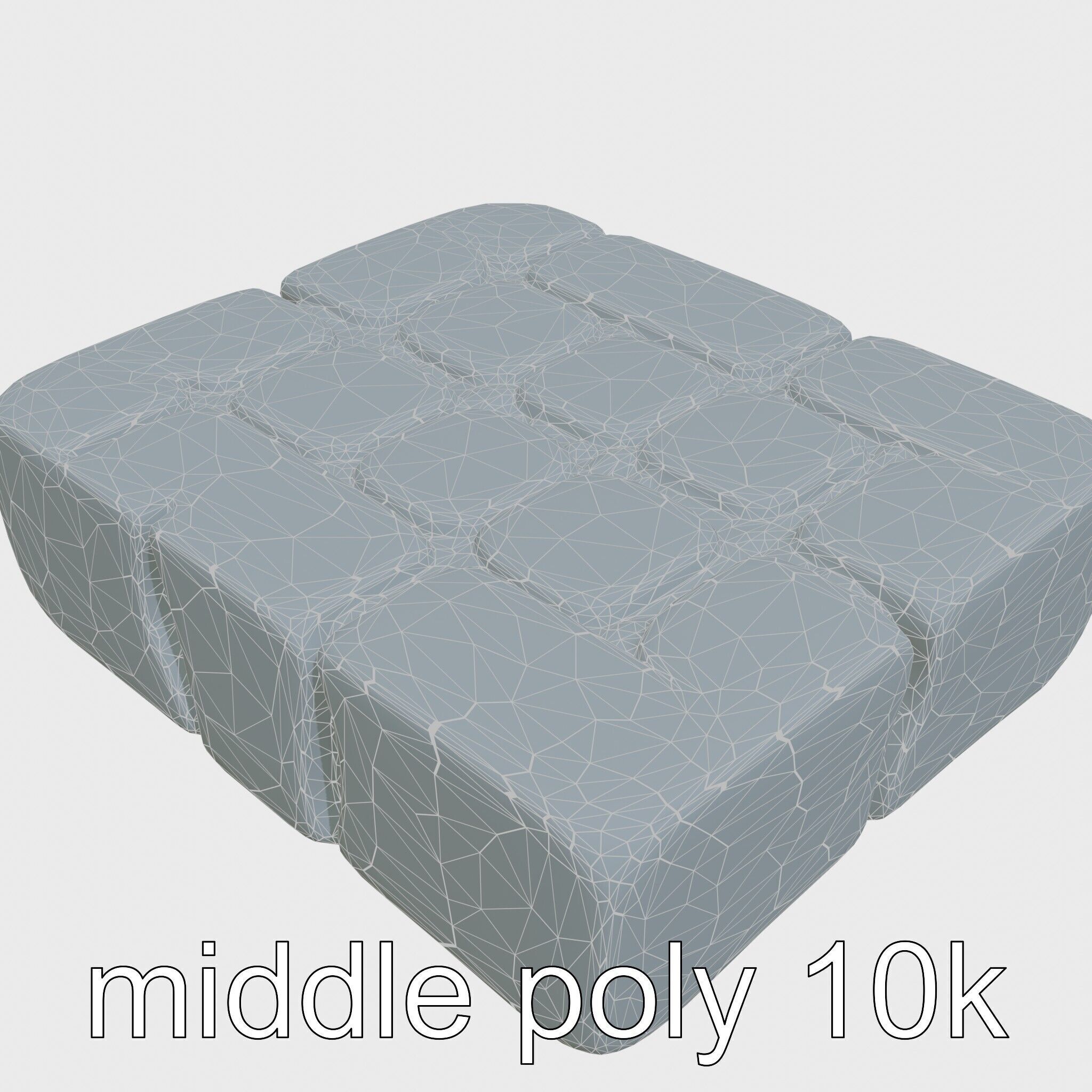Smooth Cobblestone with Moss 3D model pack Low-poly 3D model_24