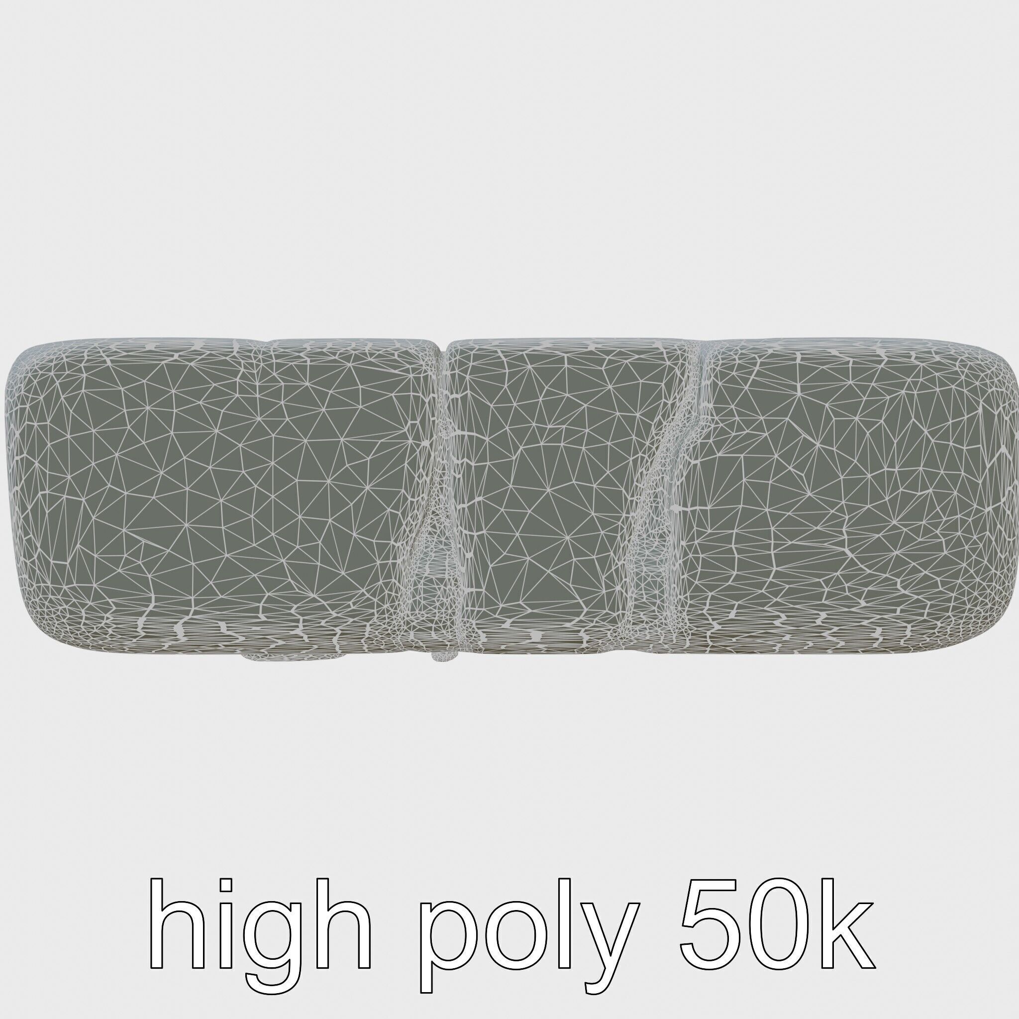Smooth Cobblestone with Moss 3D model pack Low-poly 3D model_8