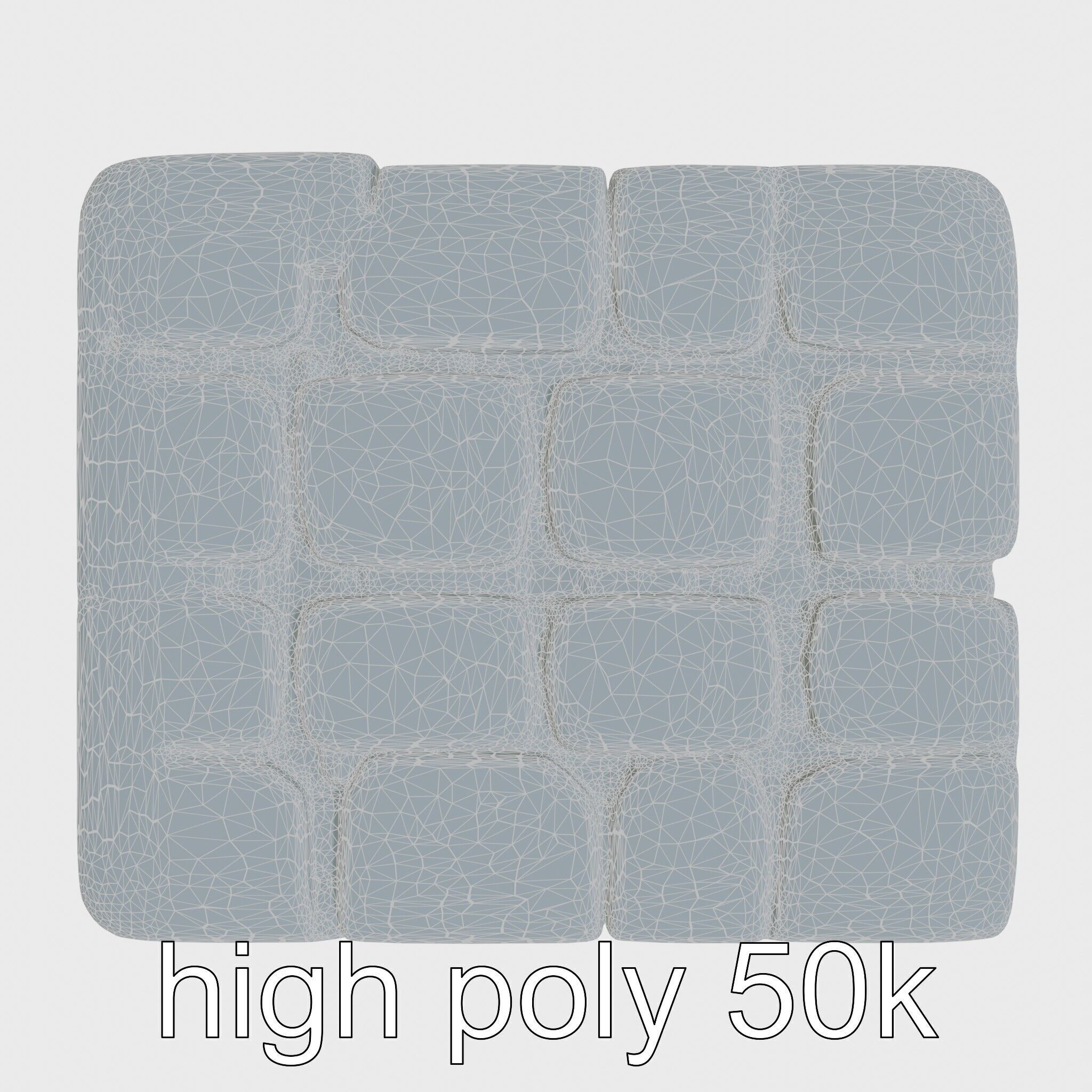 Smooth Cobblestone with Moss 3D model pack Low-poly 3D model_31