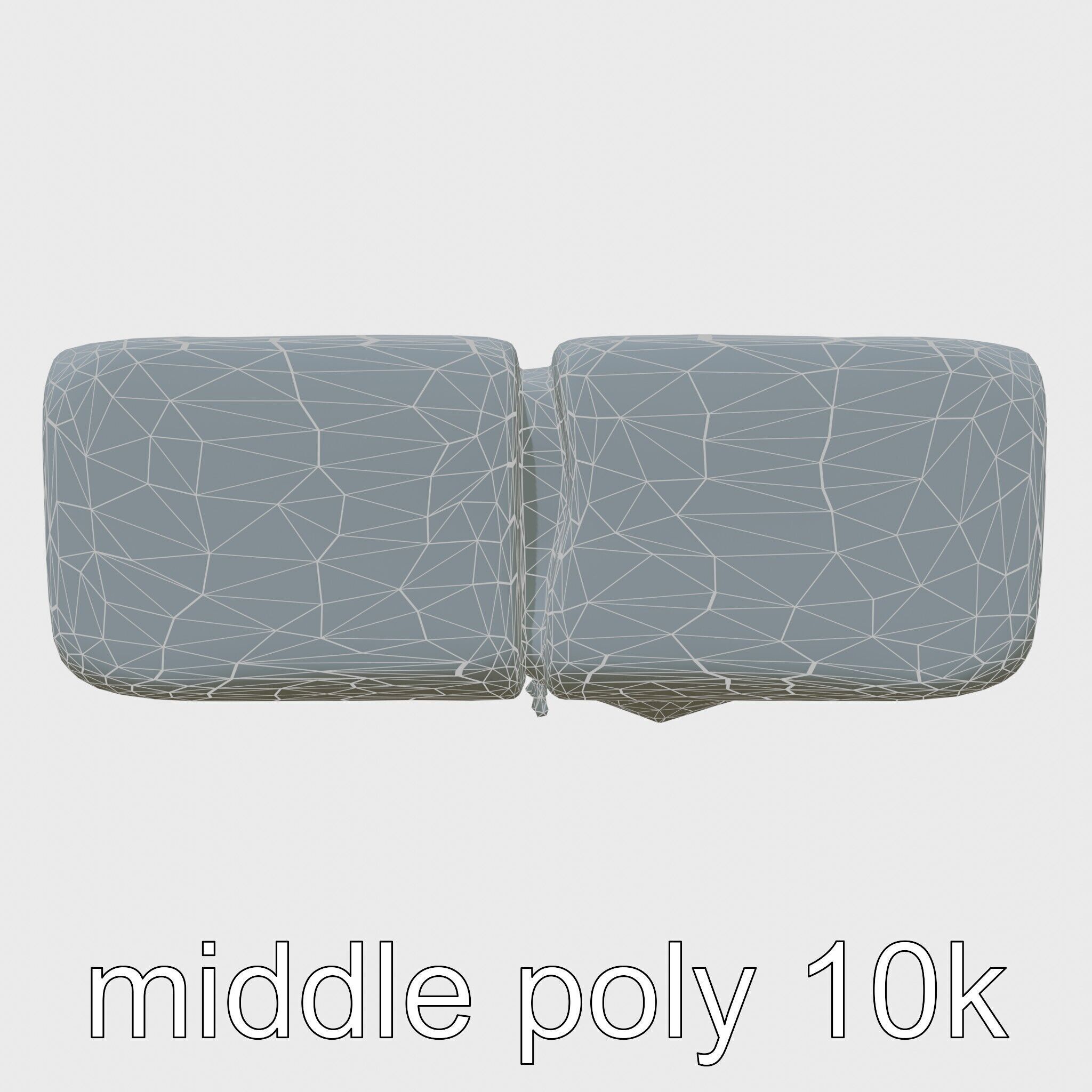 Smooth Cobblestone with Moss 3D model pack Low-poly 3D model_15
