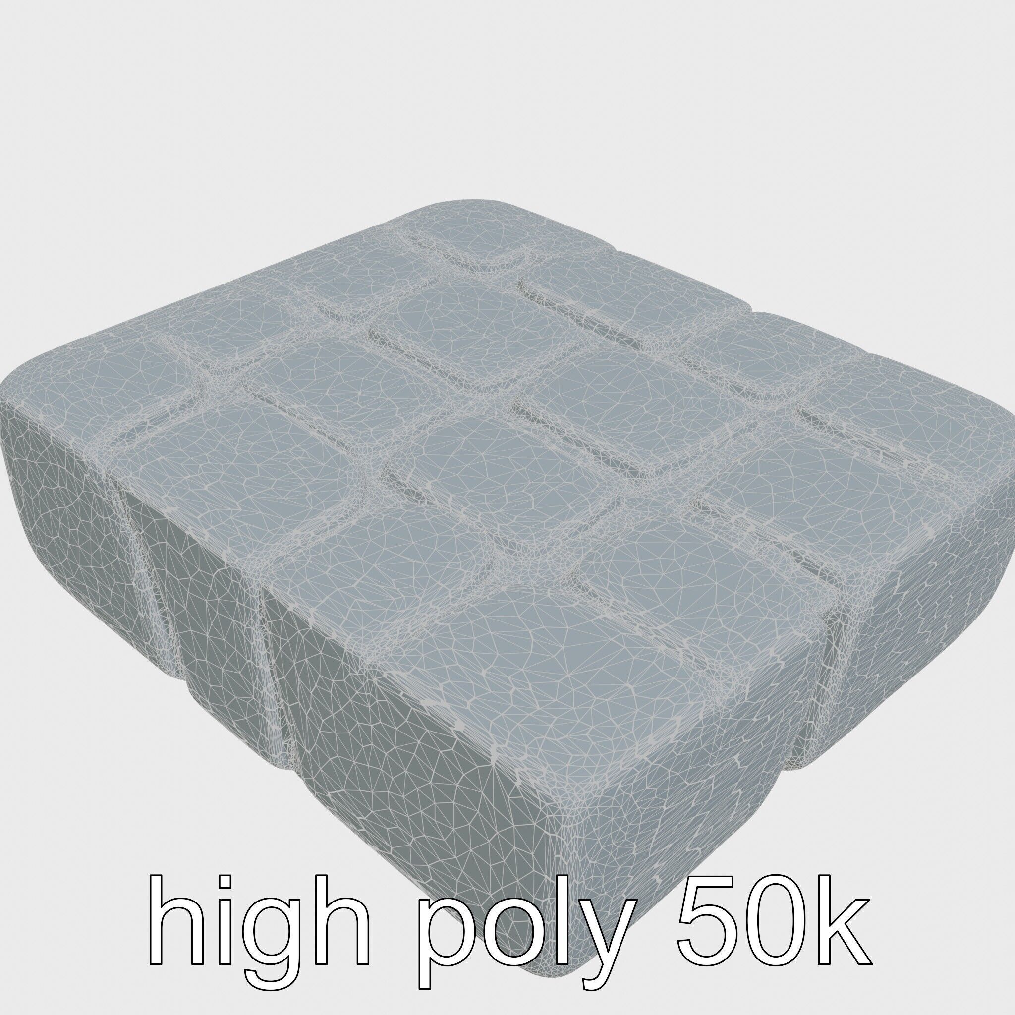 Smooth Cobblestone with Moss 3D model pack Low-poly 3D model_30