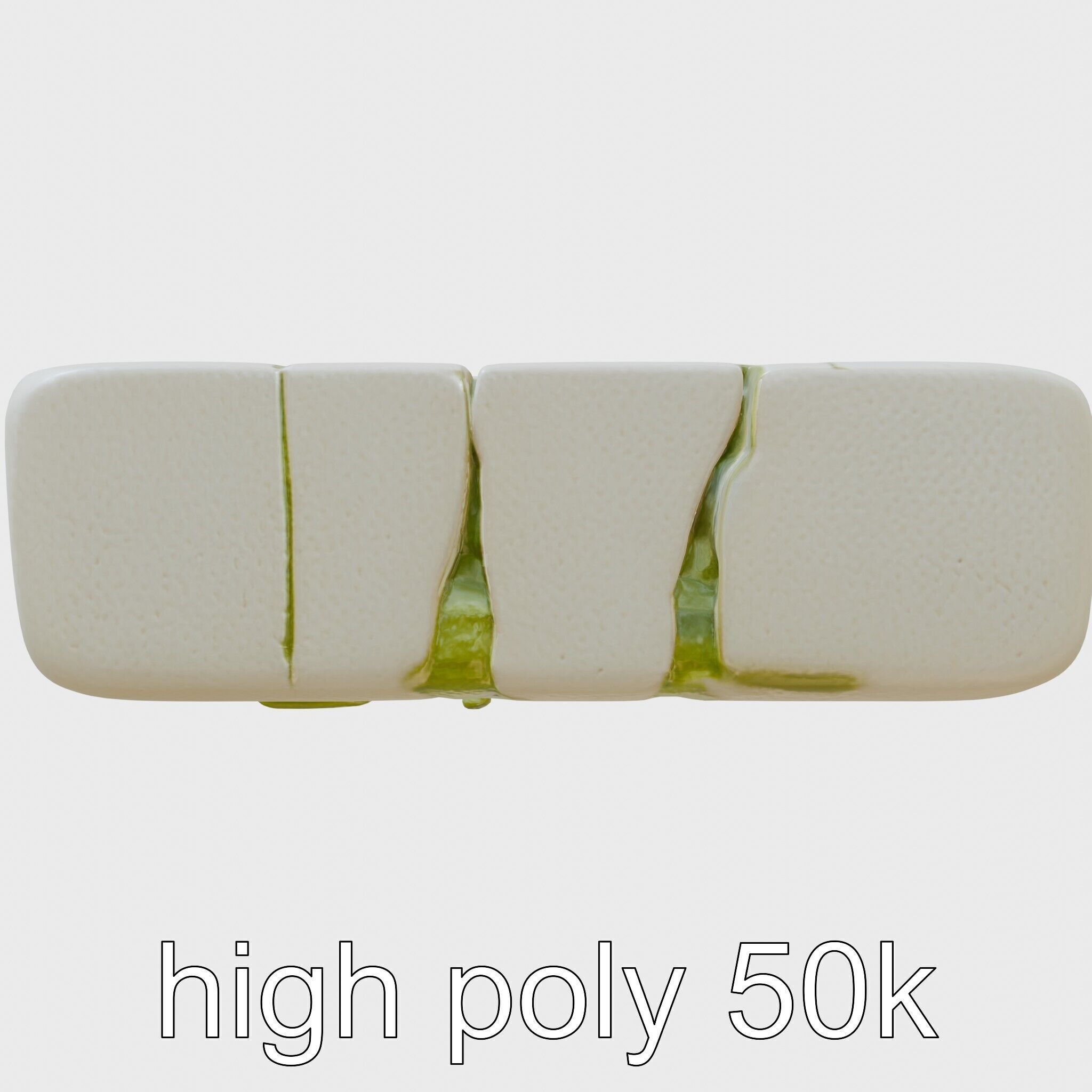 Smooth Cobblestone with Moss 3D model pack Low-poly 3D model_5