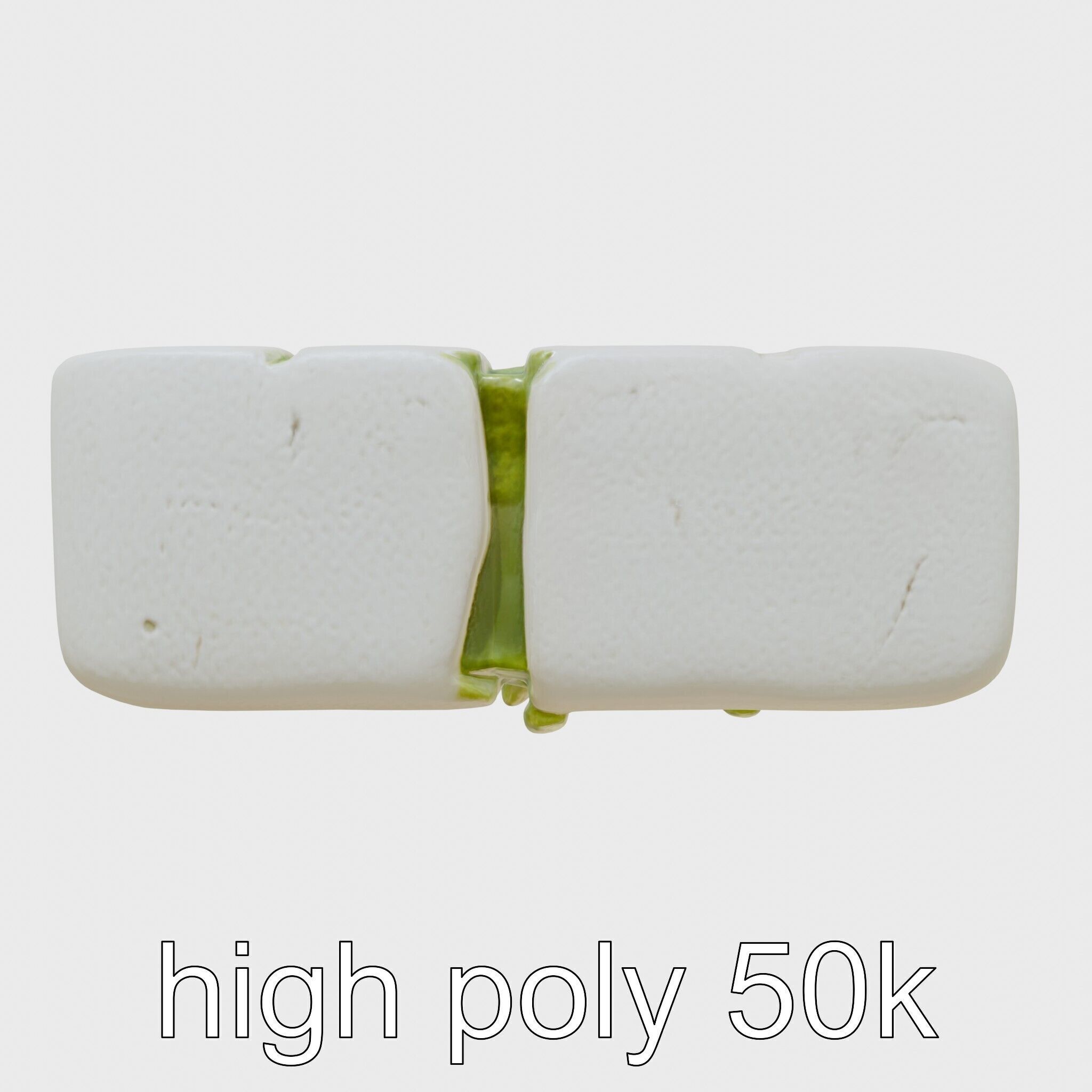 Smooth Cobblestone with Moss 3D model pack Low-poly 3D model_26