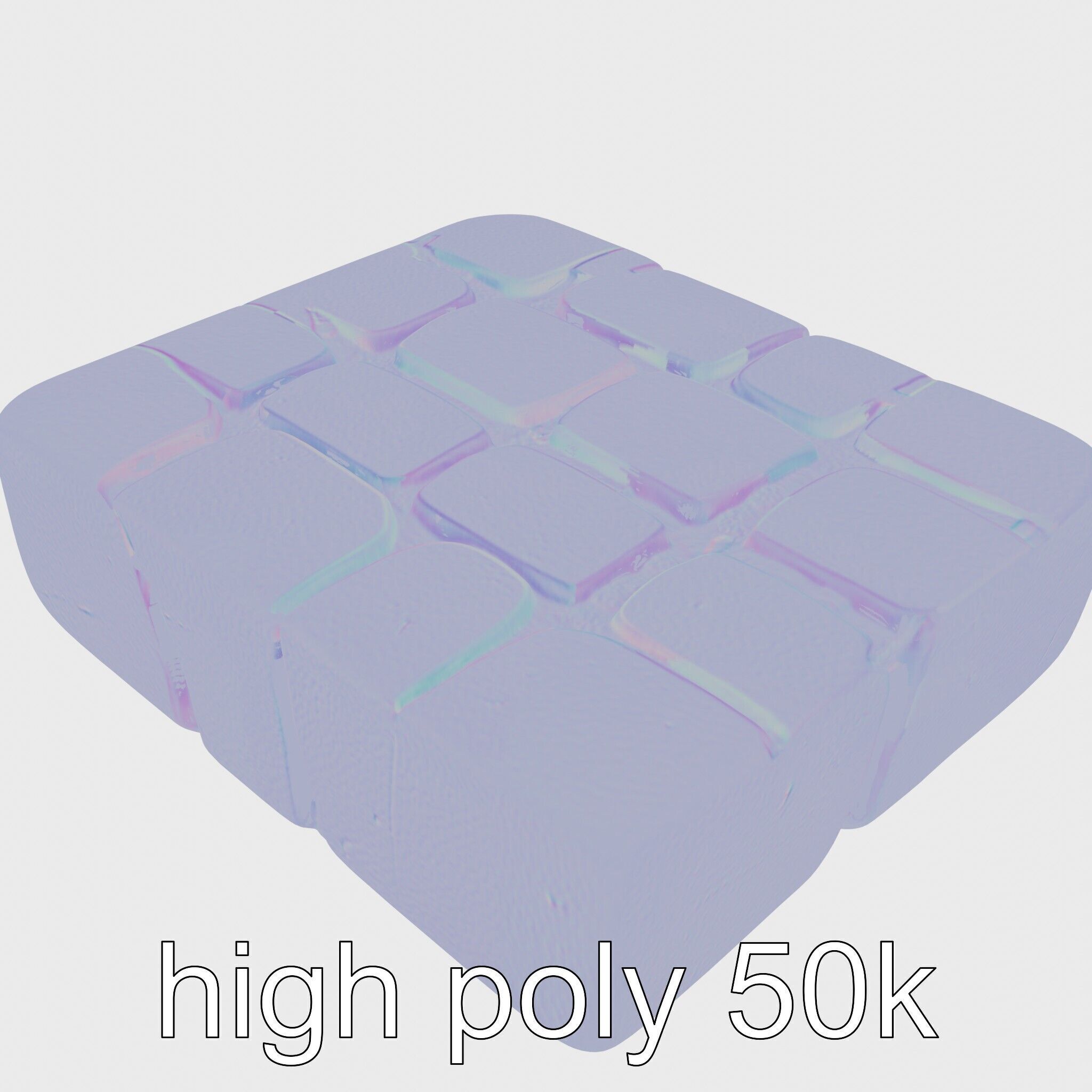 Smooth Cobblestone with Moss 3D model pack Low-poly 3D model_19