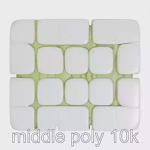 Smooth Cobblestone with Moss 3D model pack Low-poly 3D model