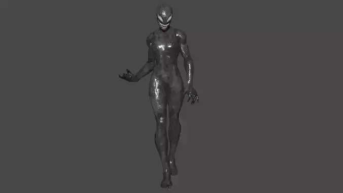 She Venom  Low-poly 3D model