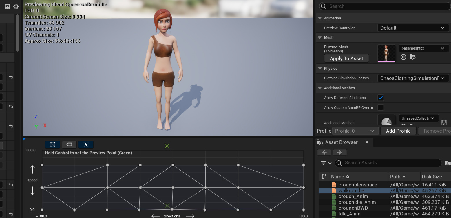 cartoon female survivor Low-poly 3D model_11