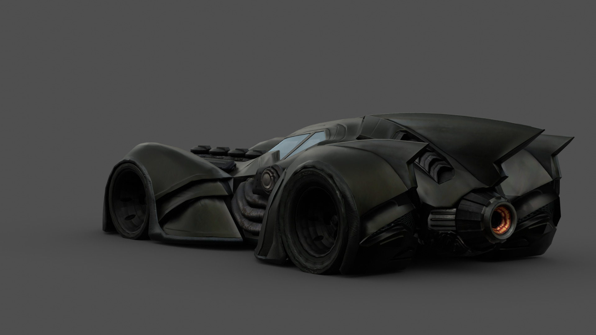 Batmobile 3D Model High-Quality Detailed Design Low-poly 3D model_4