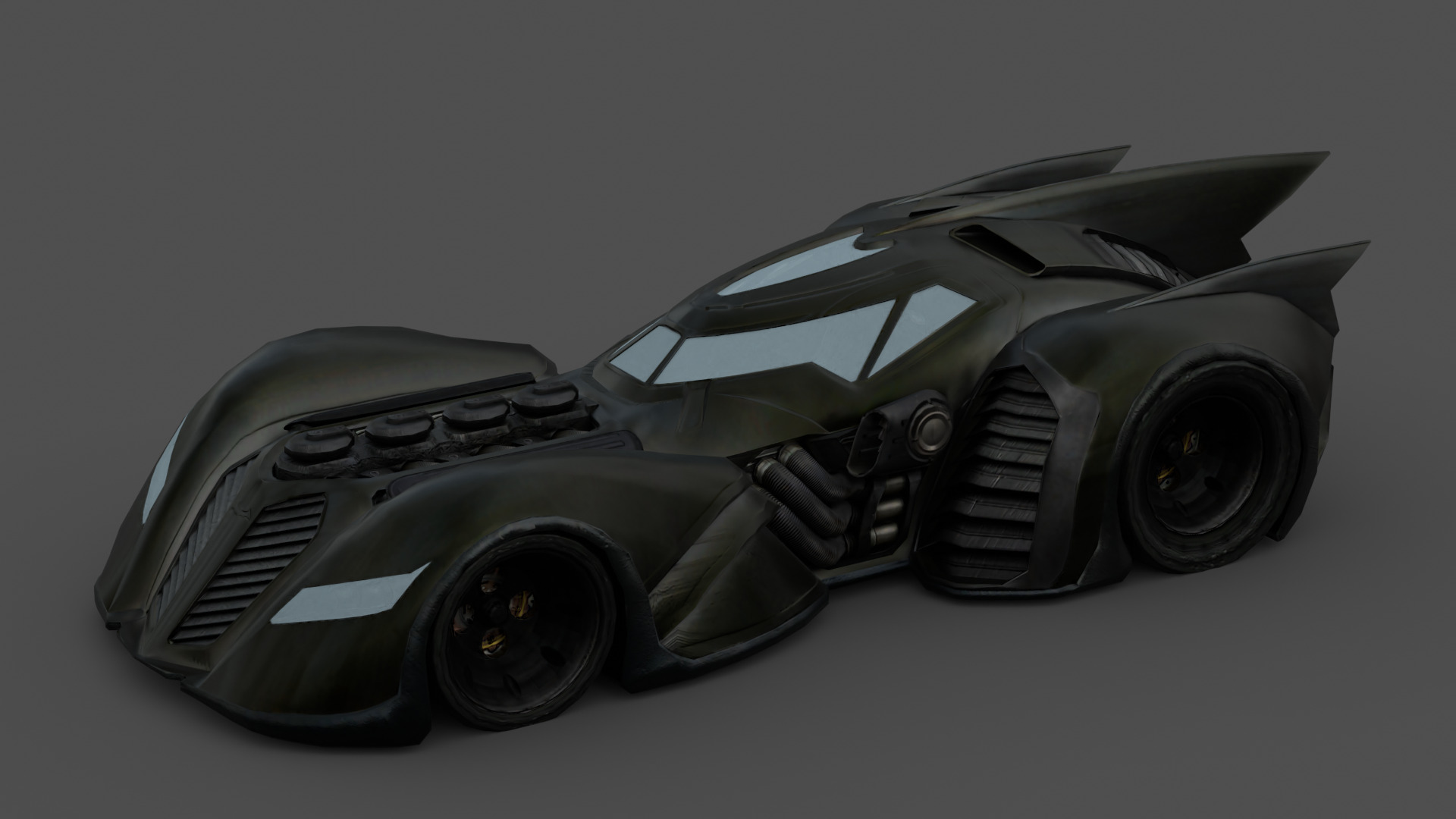 Batmobile 3D Model High-Quality Detailed Design Low-poly 3D model_9