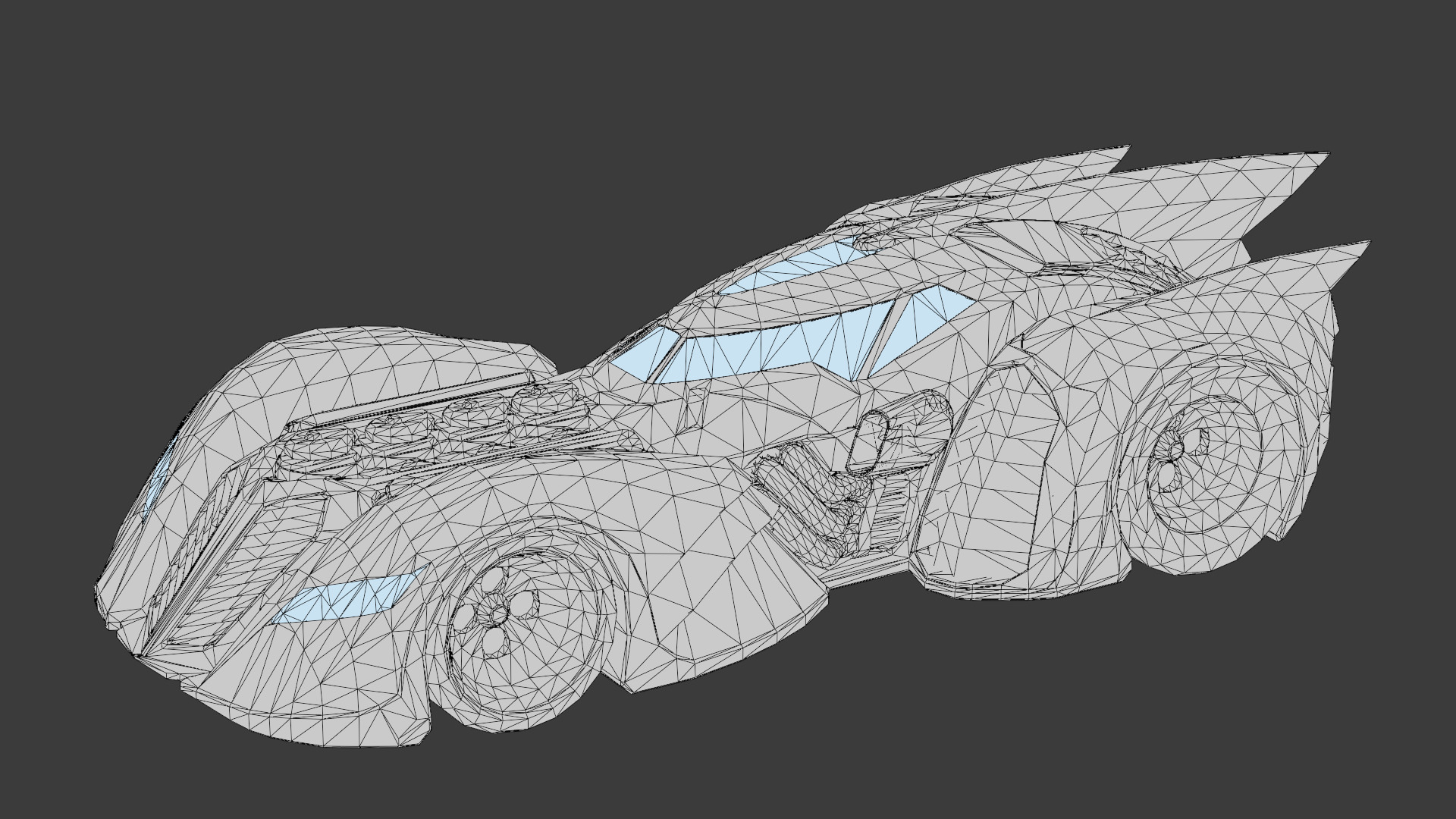 Batmobile 3D Model High-Quality Detailed Design Low-poly 3D model_14