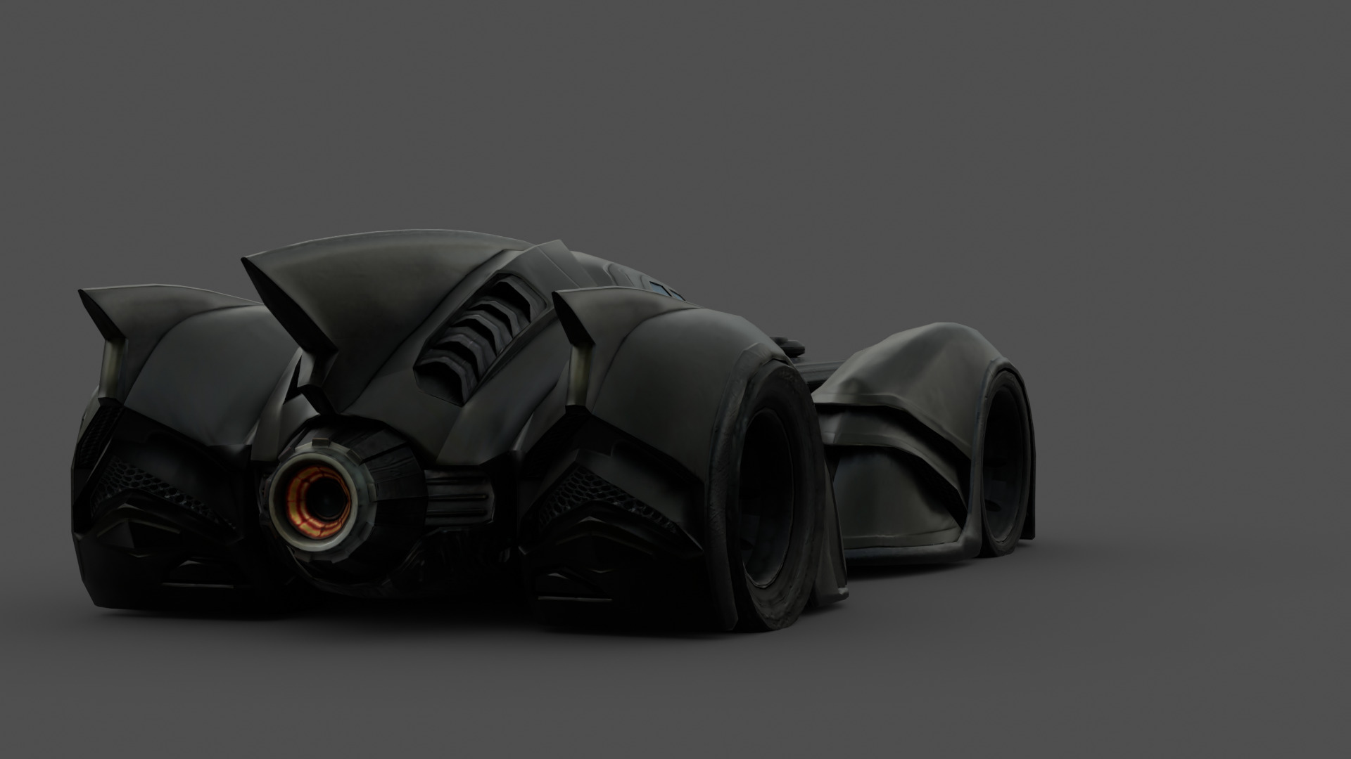 Batmobile 3D Model High-Quality Detailed Design Low-poly 3D model_2