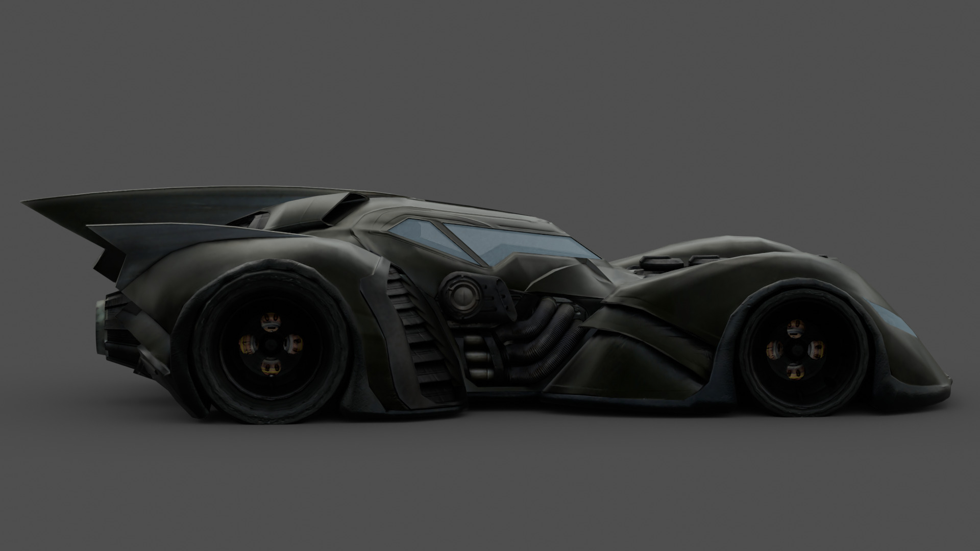 Batmobile 3D Model High-Quality Detailed Design Low-poly 3D model_1