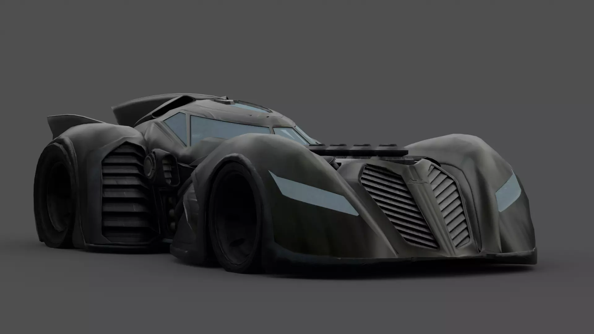Batmobile 3D Model High-Quality Detailed Design Low-poly 3D model_0