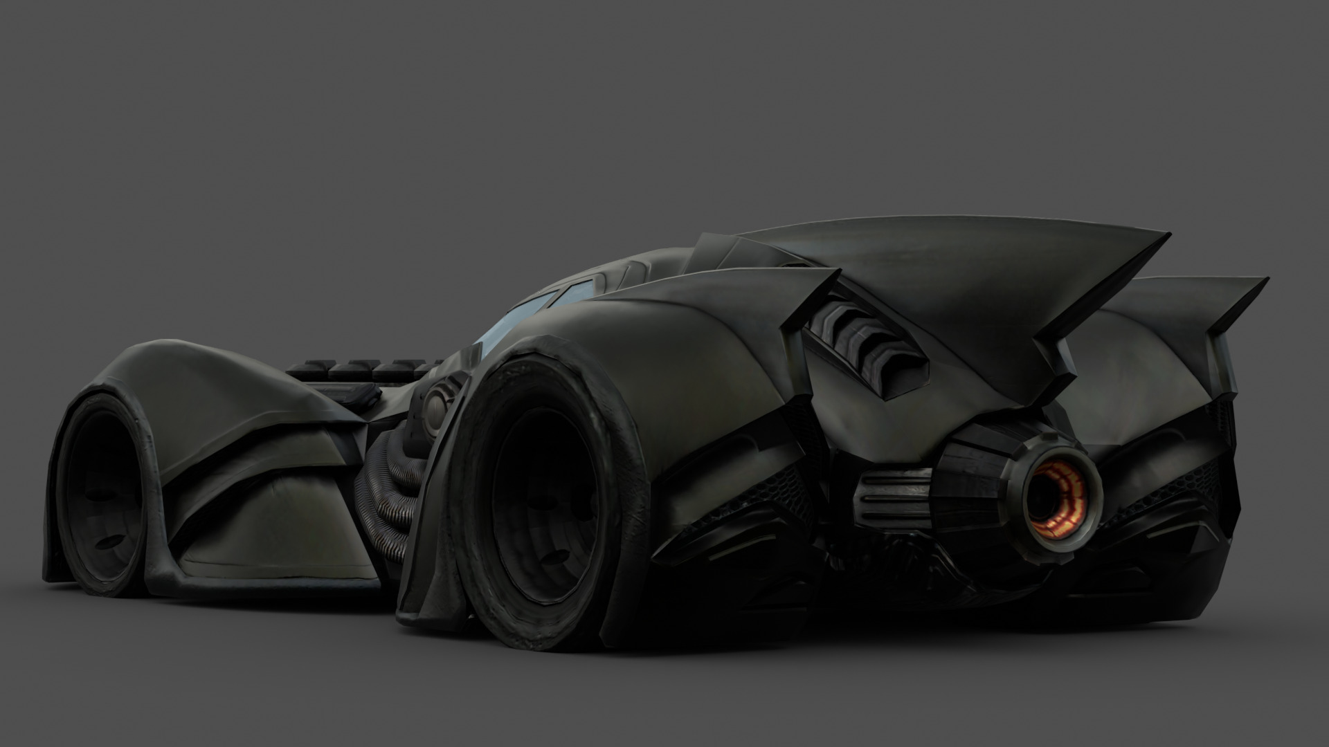 Batmobile 3D Model High-Quality Detailed Design Low-poly 3D model_5