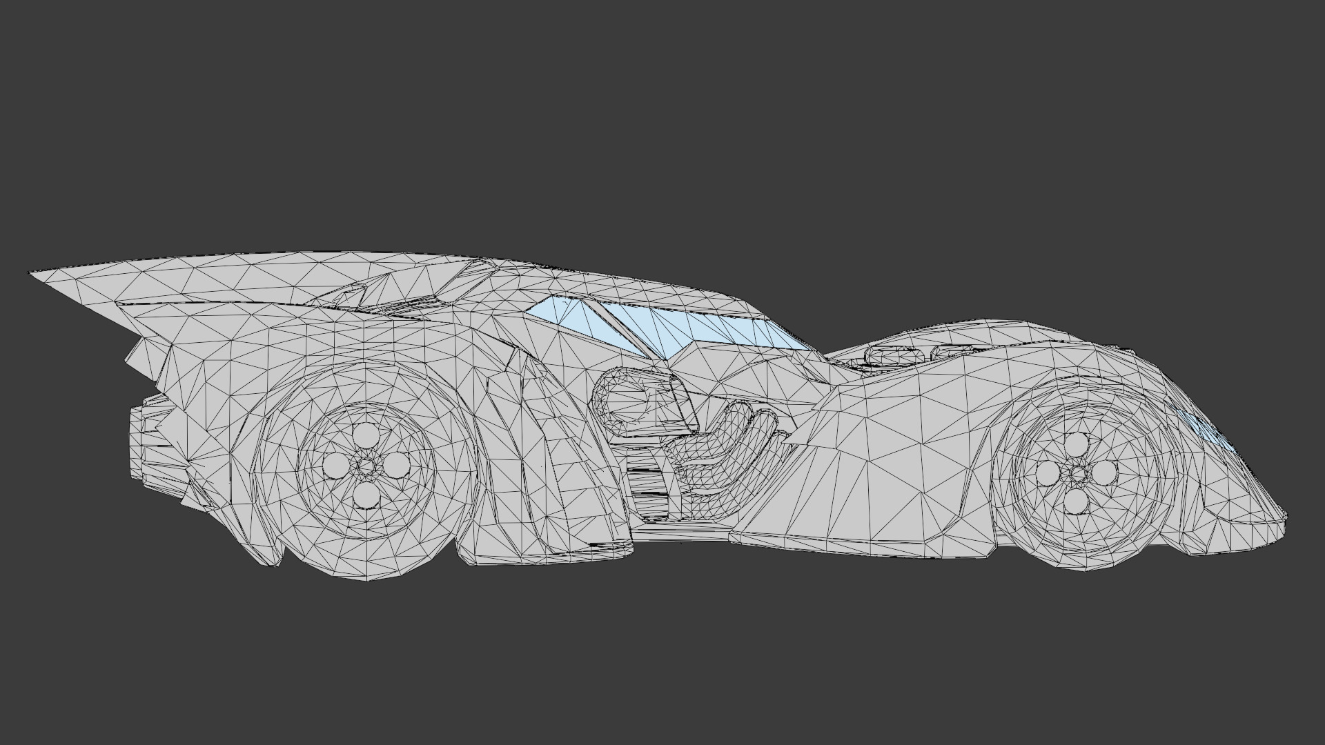 Batmobile 3D Model High-Quality Detailed Design Low-poly 3D model_11