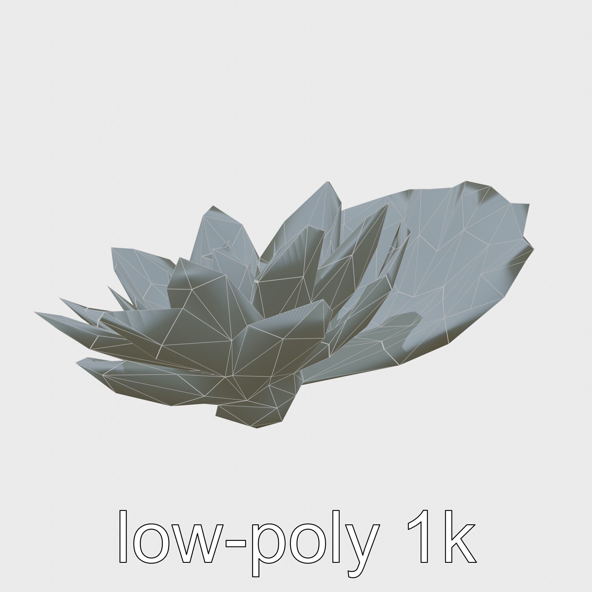 Water Lily Yellow Flower Detailed Model Pack Low-poly 3D model_26