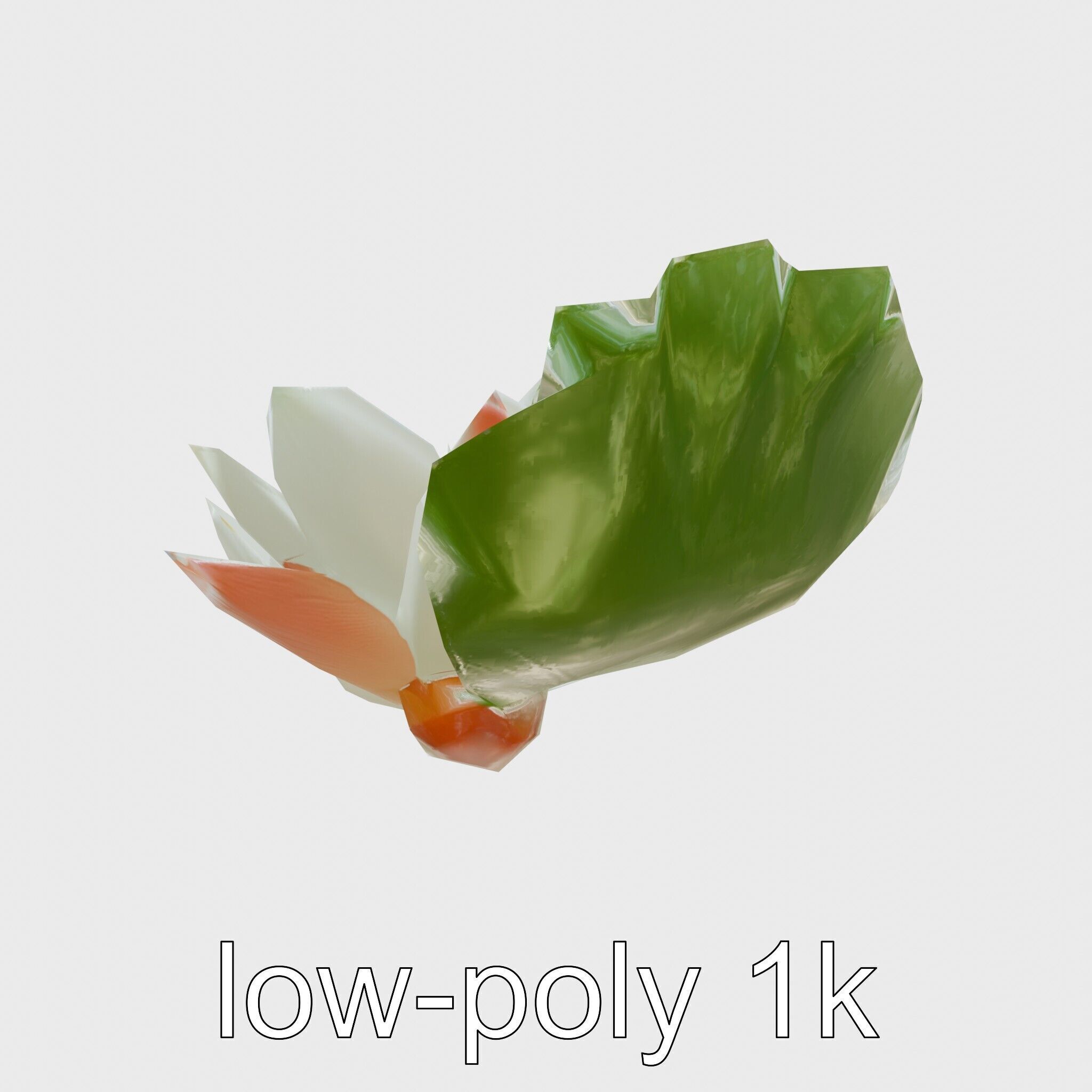 Water Lily Yellow Flower Detailed Model Pack Low-poly 3D model_7