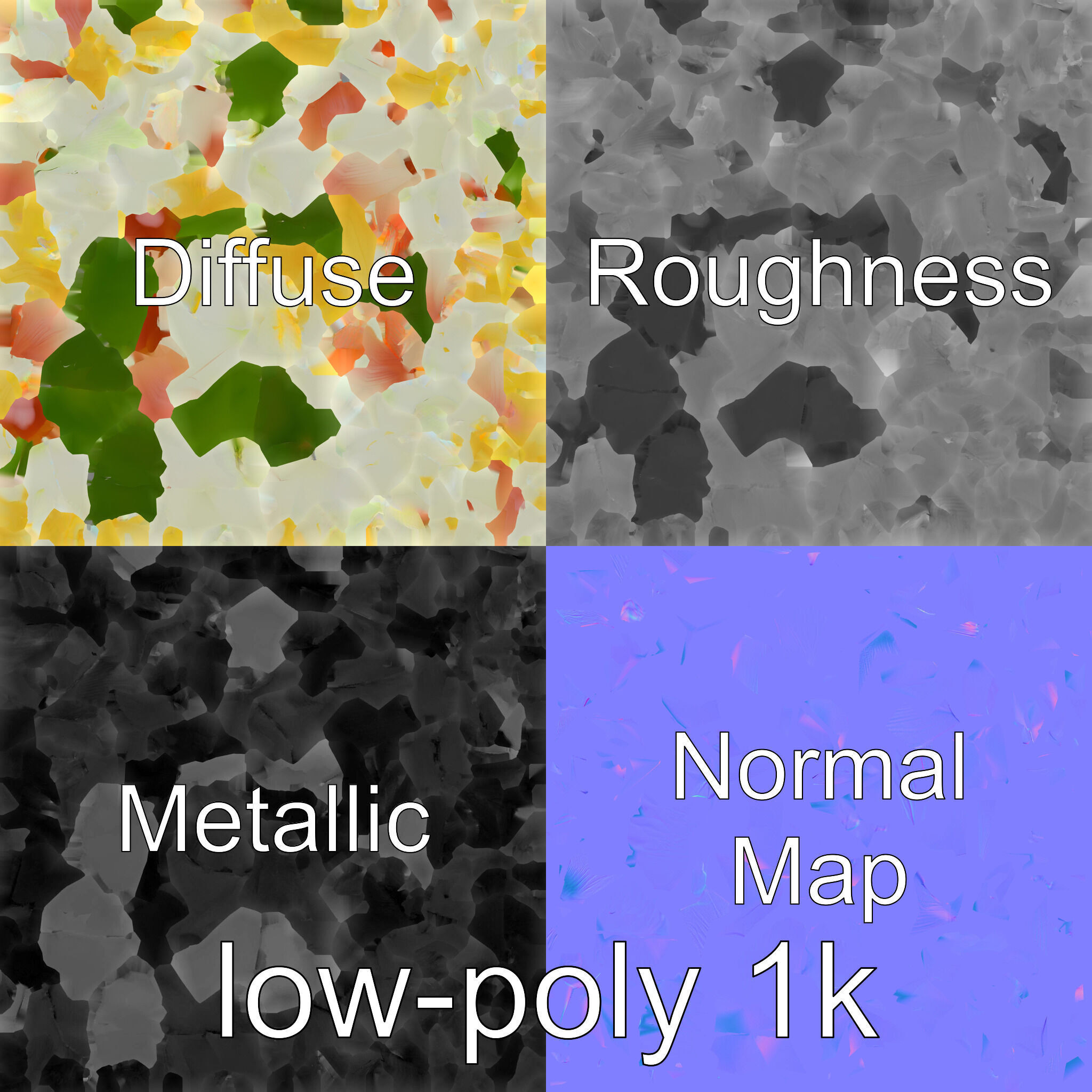 Water Lily Yellow Flower Detailed Model Pack Low-poly 3D model_4