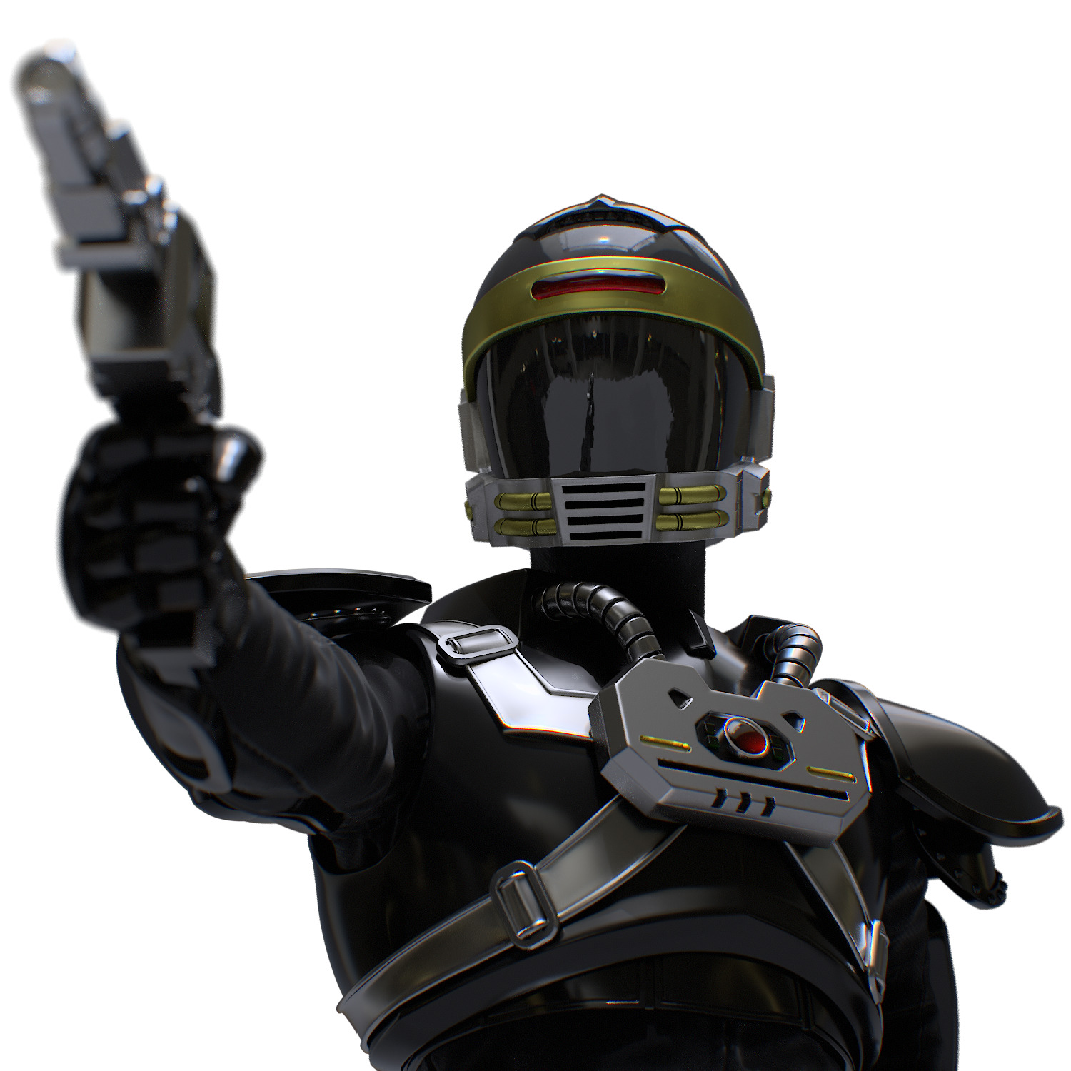 Phantom Ranger - Power Rangers Turbo 3D print model_2