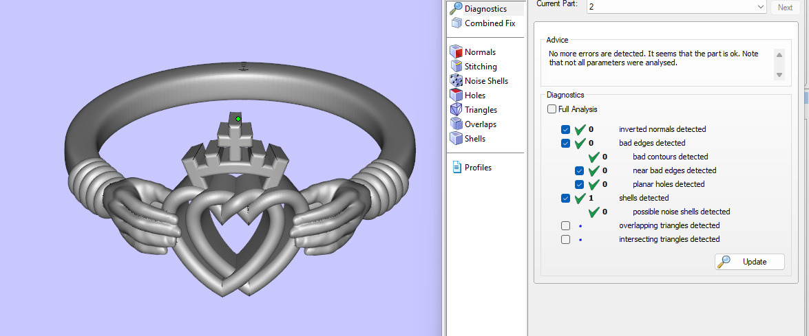  claddagh ring 9 3D print model_7