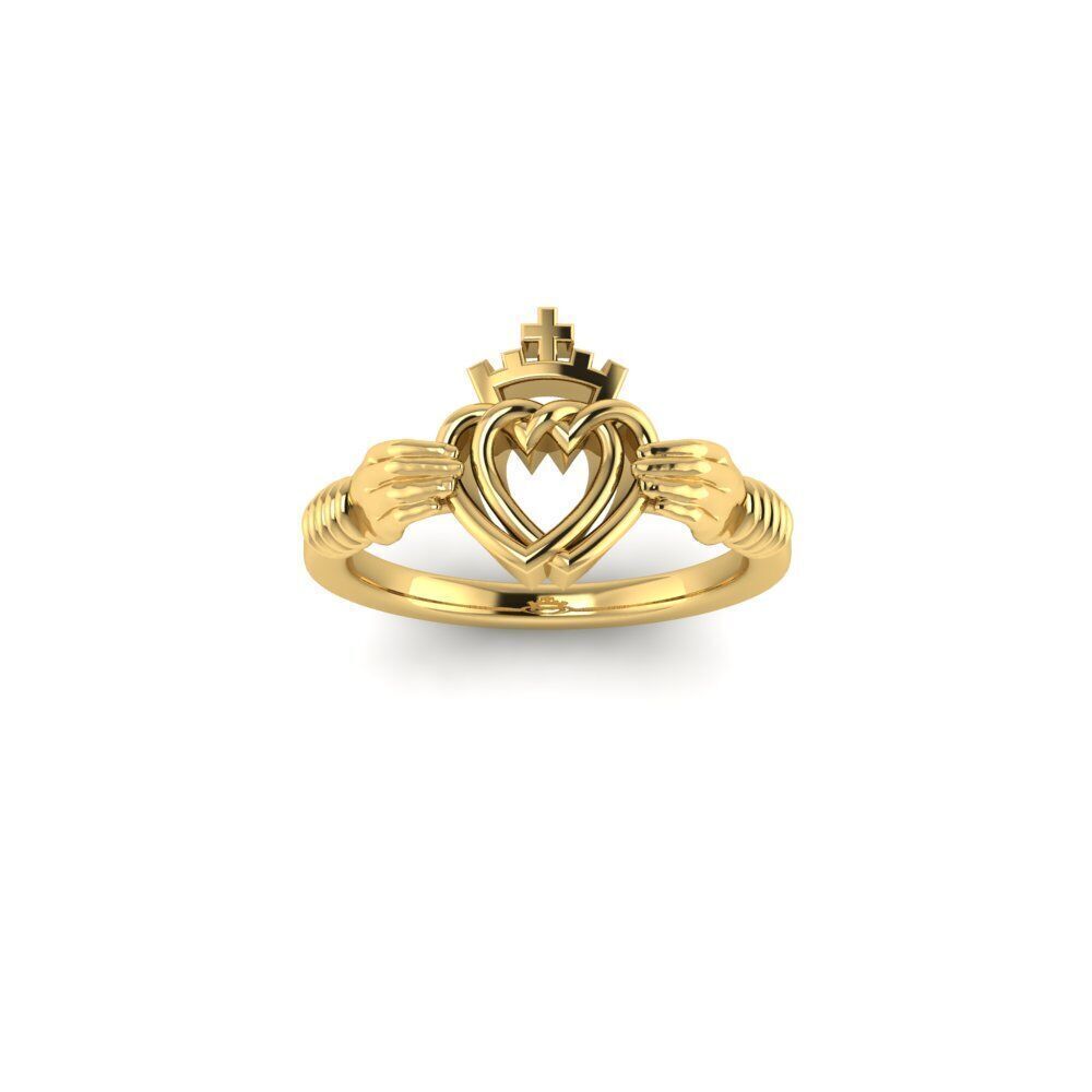  claddagh ring 9 3D print model_1