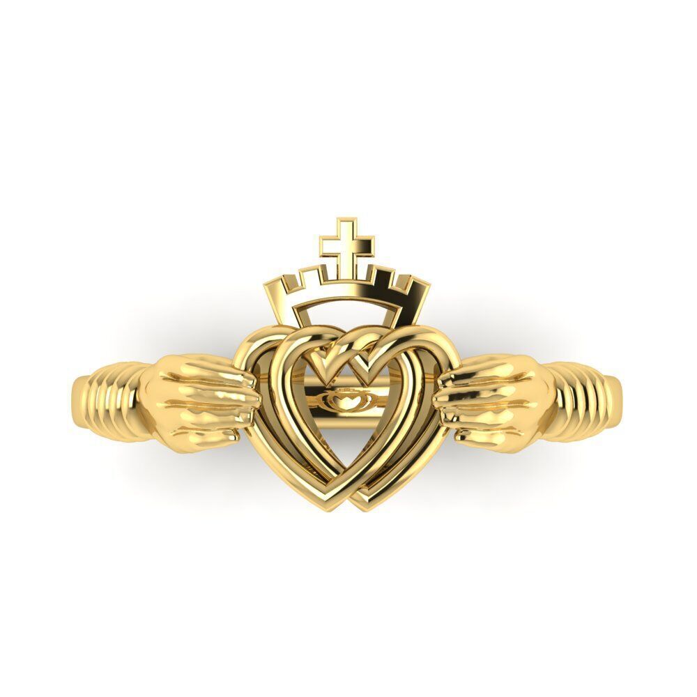  claddagh ring 9 3D print model_3