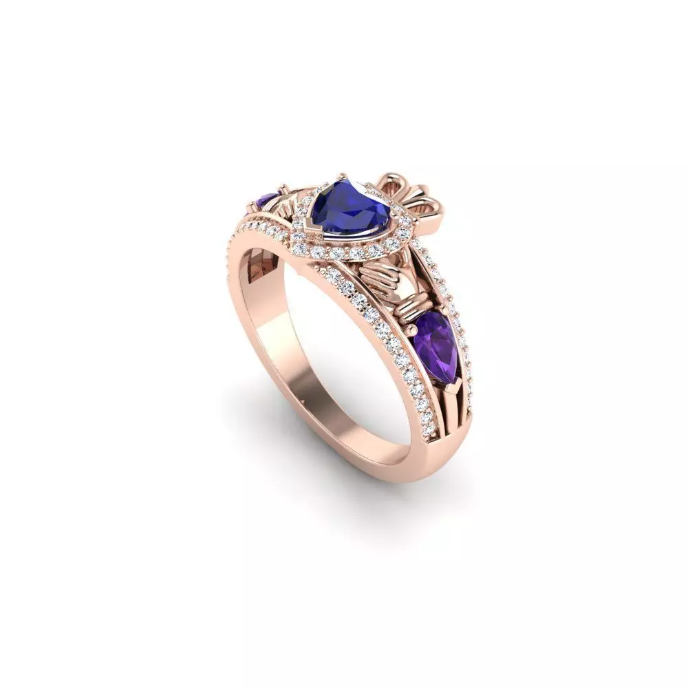 claddagh ring 10 3D print model