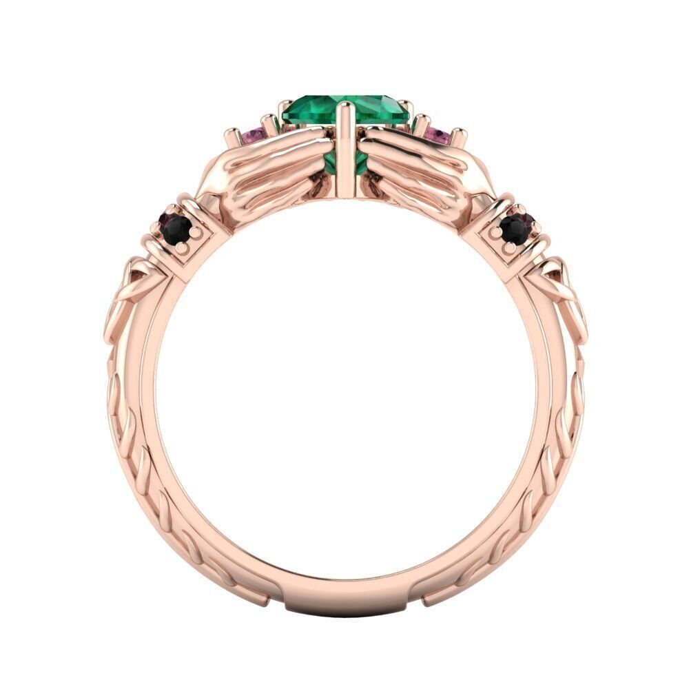 claddagh ring 11 3D print model_3