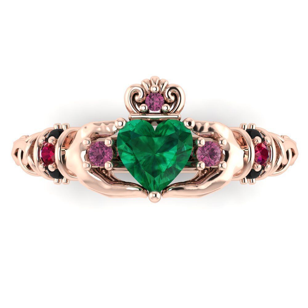 claddagh ring 11 3D print model_1