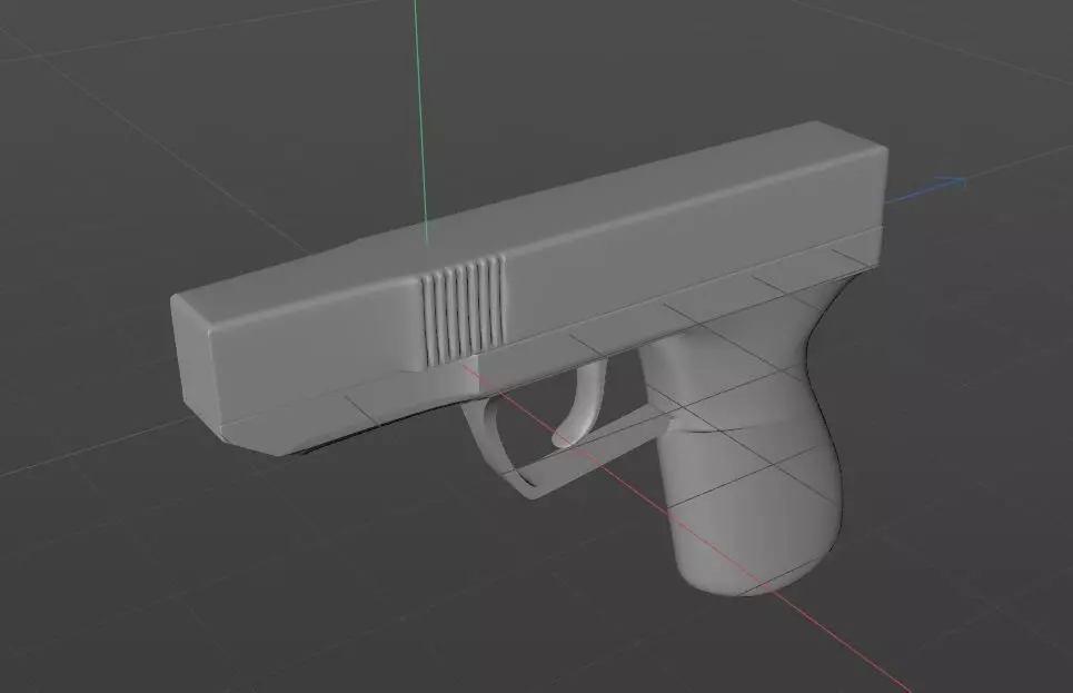 pistol2 Free 3D model_0