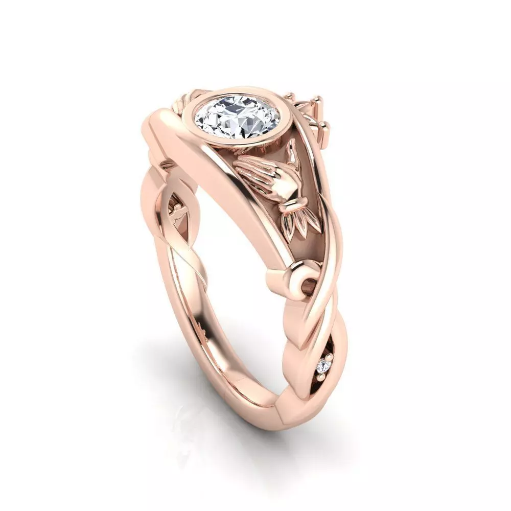 claddagh ring 12 3D print model_0