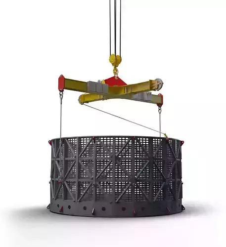 Industrial Perforated Cylinder with Lifting Beam
