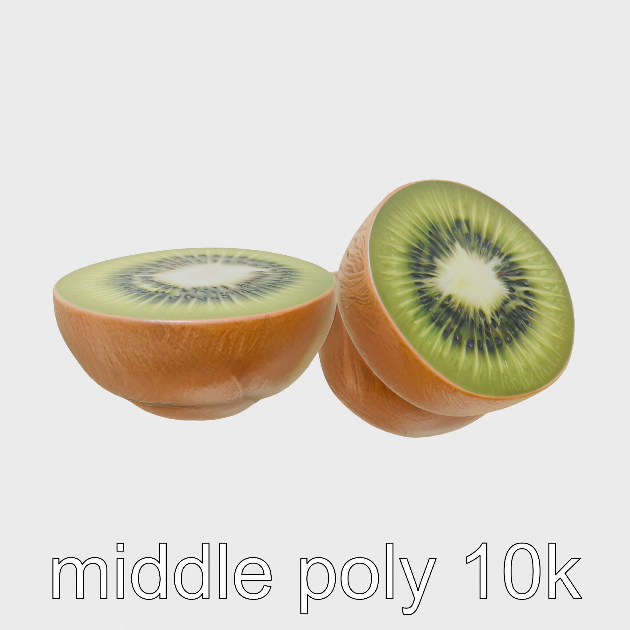 Kiwi Slice Photorealistic Model Pack Low-poly 3D model_30