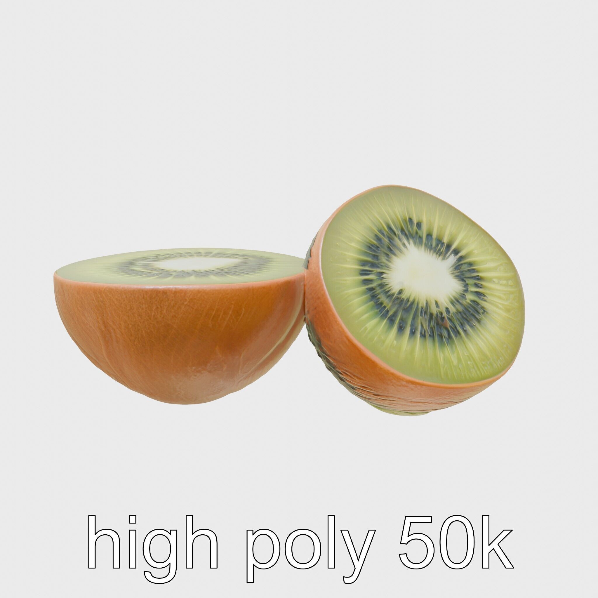 Kiwi Slice Photorealistic Model Pack Low-poly 3D model_27