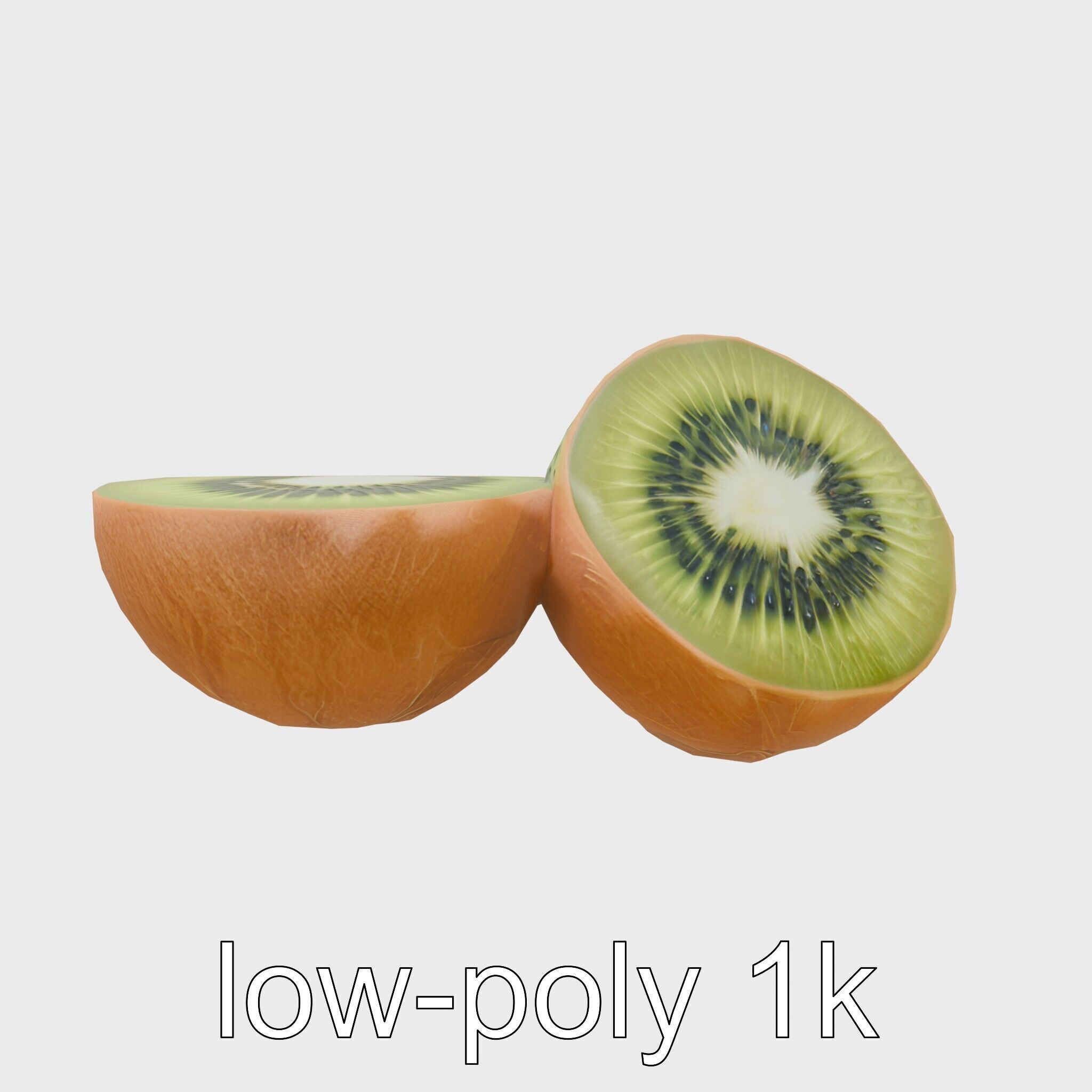 Kiwi Slice Photorealistic Model Pack Low-poly 3D model_16