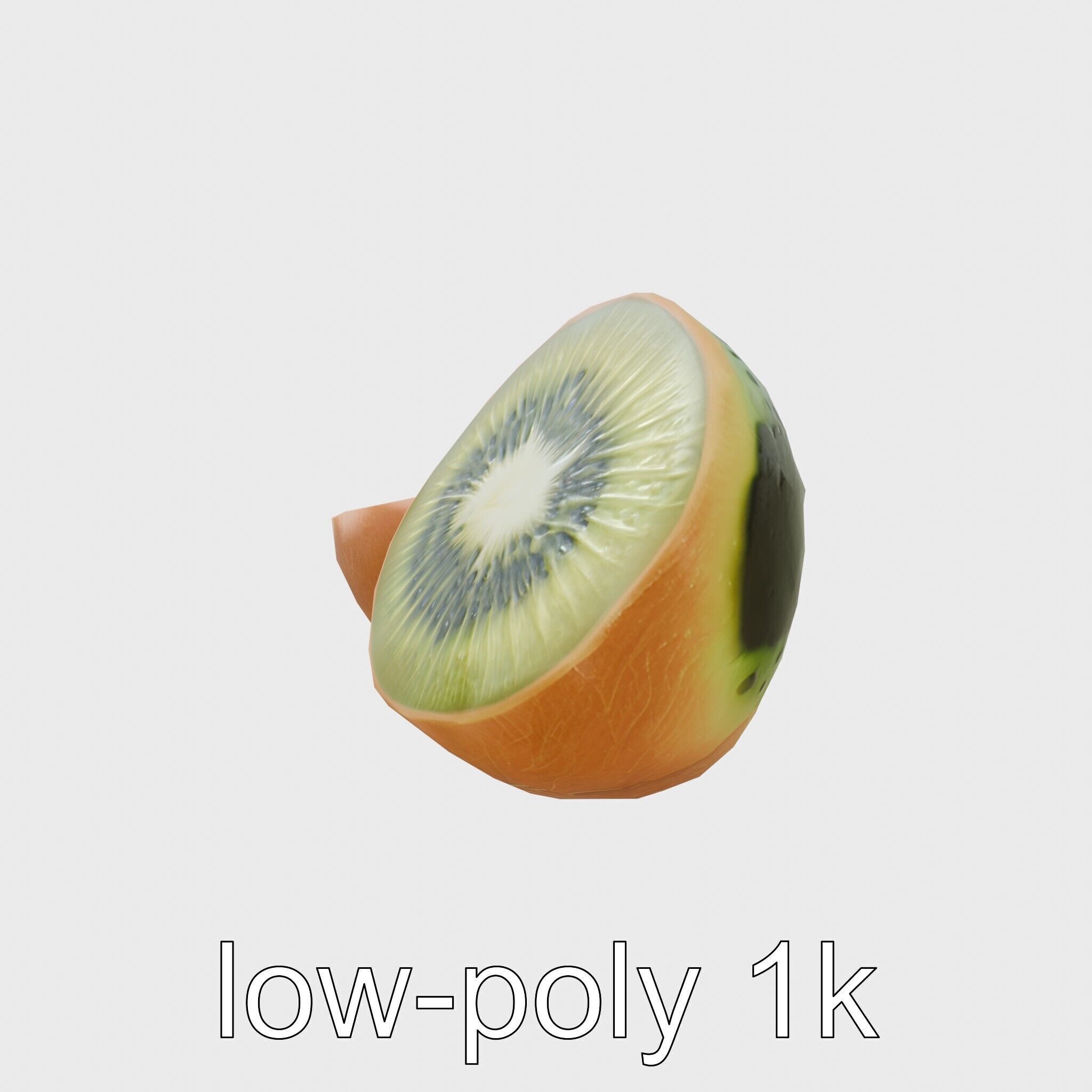 Kiwi Slice Photorealistic Model Pack Low-poly 3D model_7