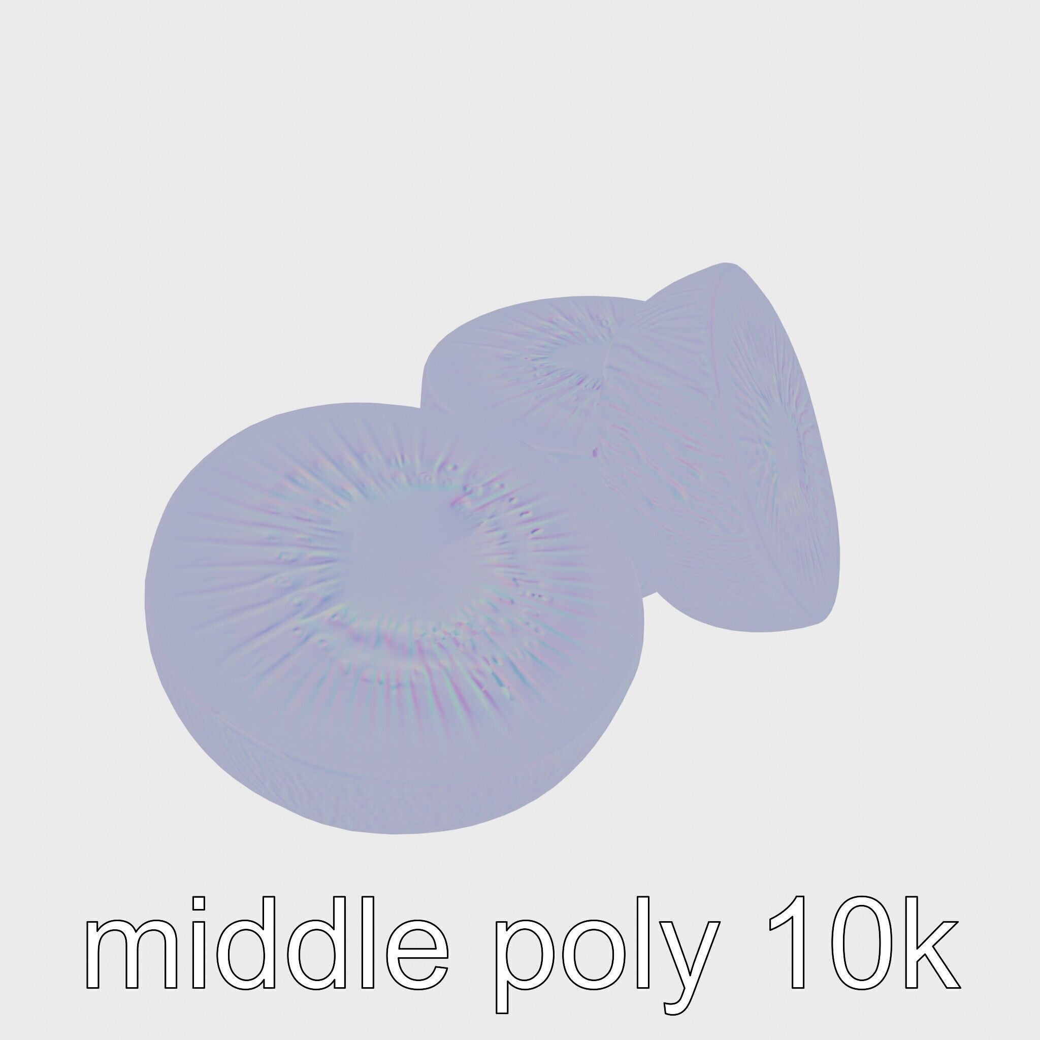 Kiwi Slice Photorealistic Model Pack Low-poly 3D model_23