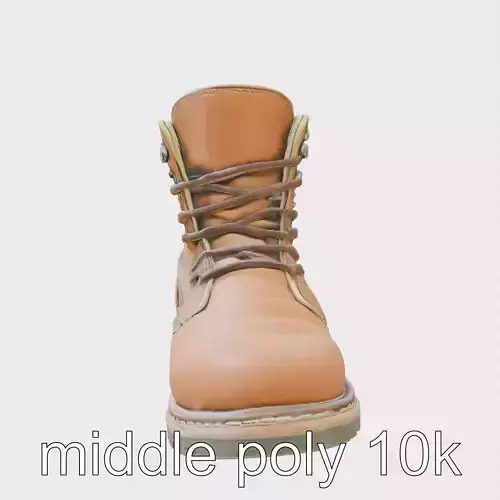 Heavy-Duty Work Boots Sculpture model pack