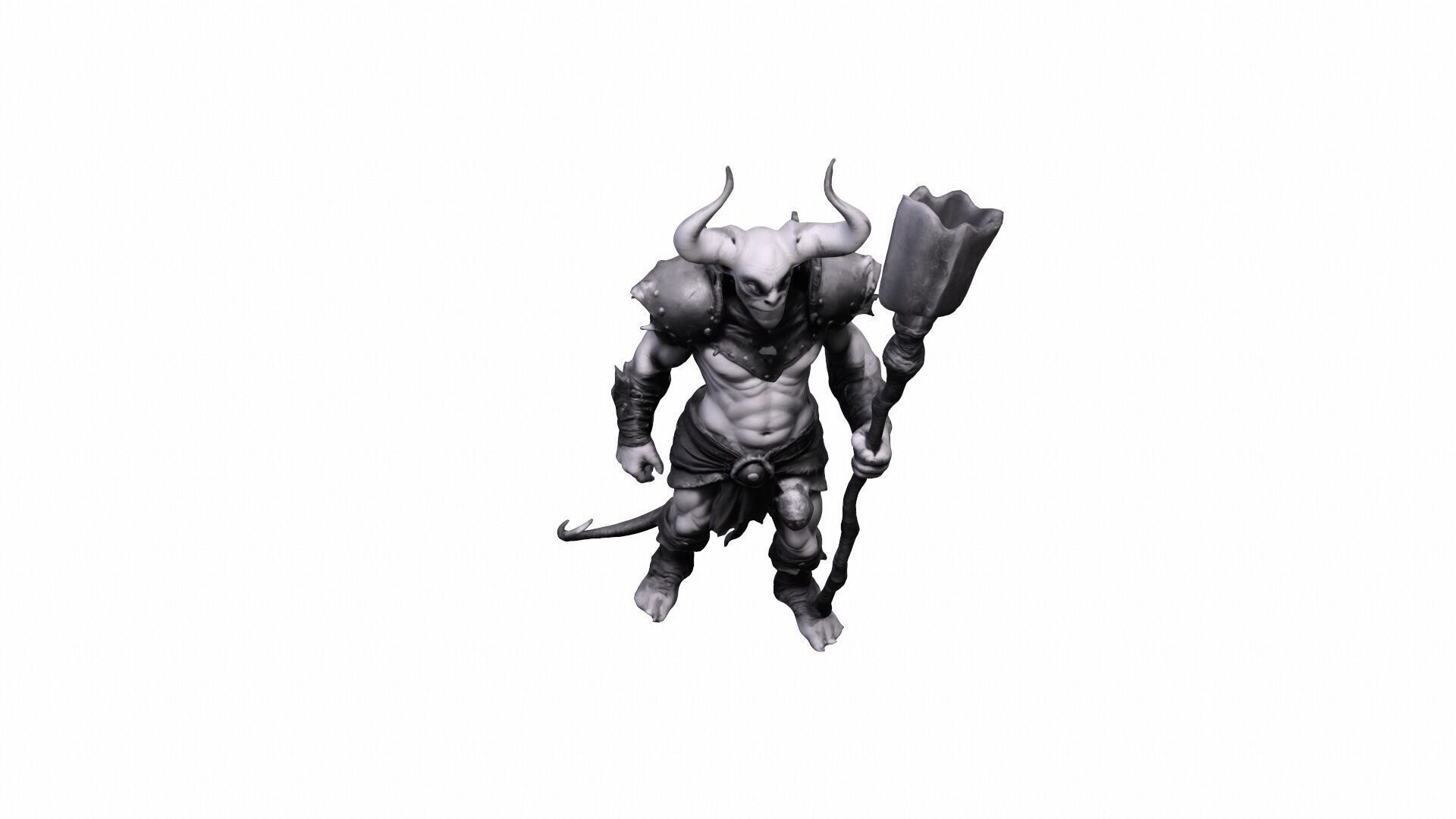Cinematic Fantasy Character 3d Model Goblin Warrior 3D model_3