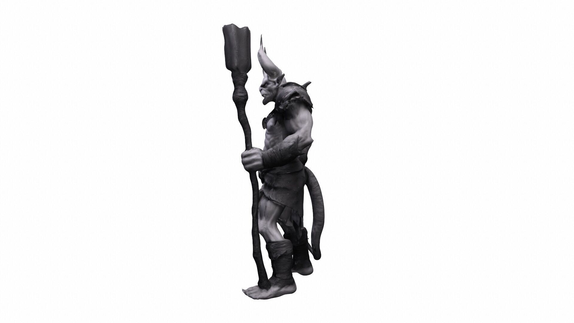 Cinematic Fantasy Character 3d Model Goblin Warrior 3D model_2