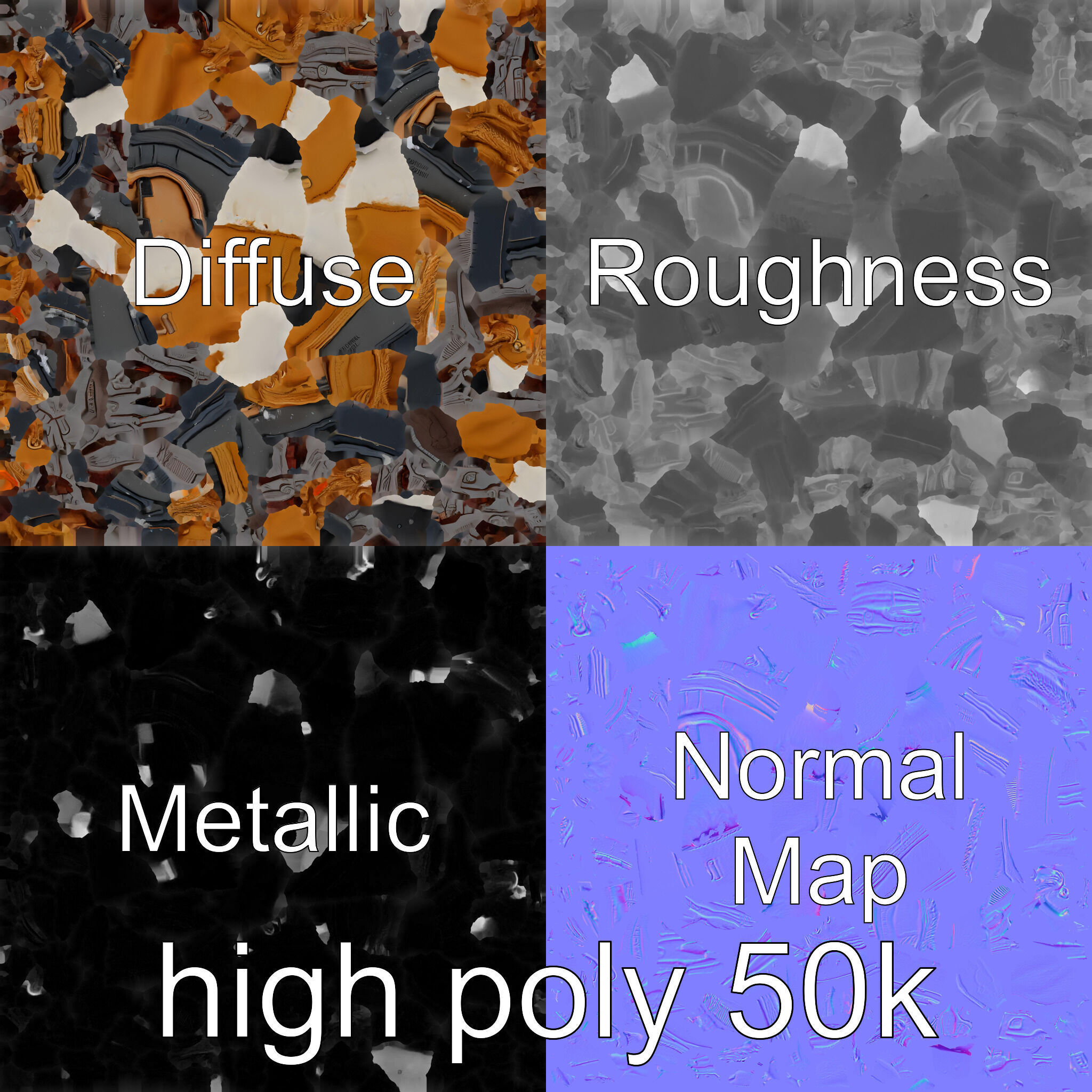 Worn-Out Winter Boots with Fur Model Pack Low-poly 3D model_25