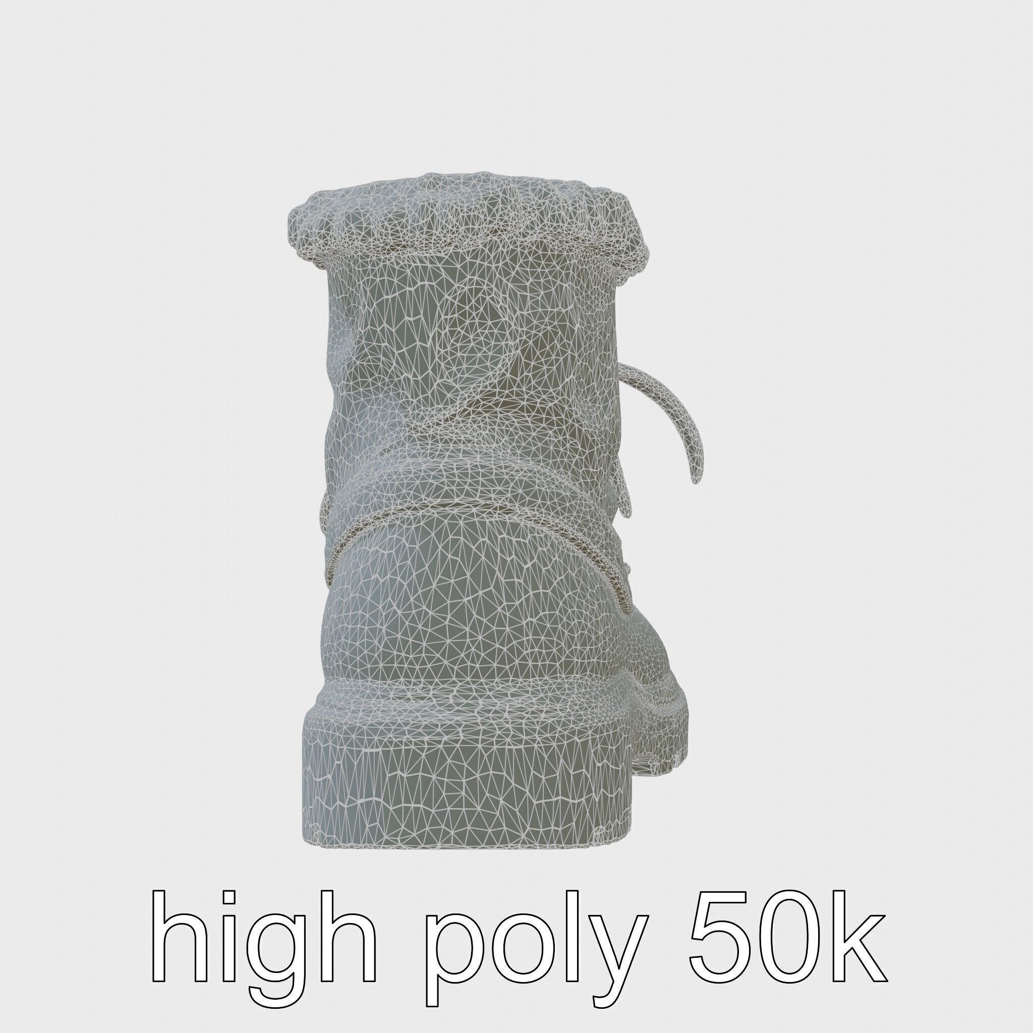Worn-Out Winter Boots with Fur Model Pack Low-poly 3D model_17
