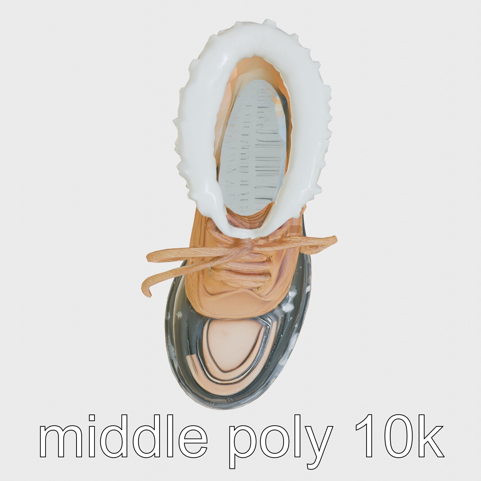 Worn-Out Winter Boots with Fur Model Pack Low-poly 3D model_22