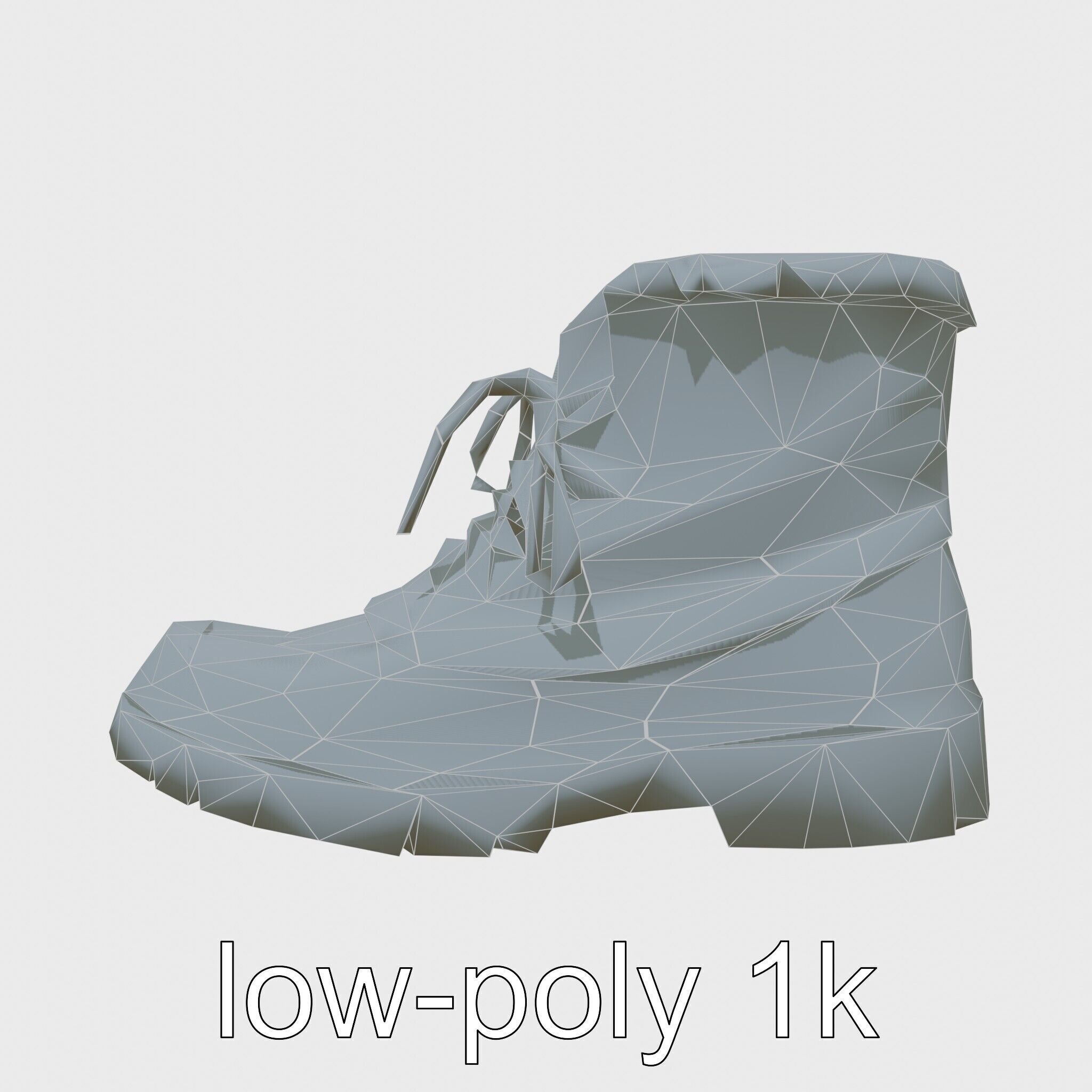 Worn-Out Winter Boots with Fur Model Pack Low-poly 3D model_29