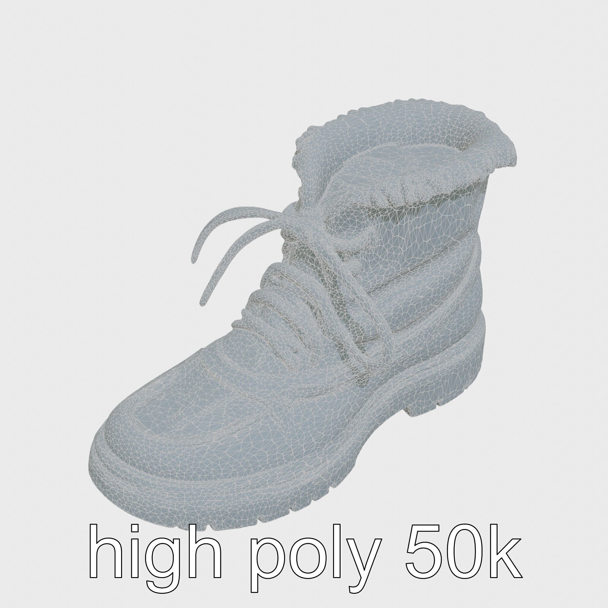 Worn-Out Winter Boots with Fur Model Pack Low-poly 3D model_26