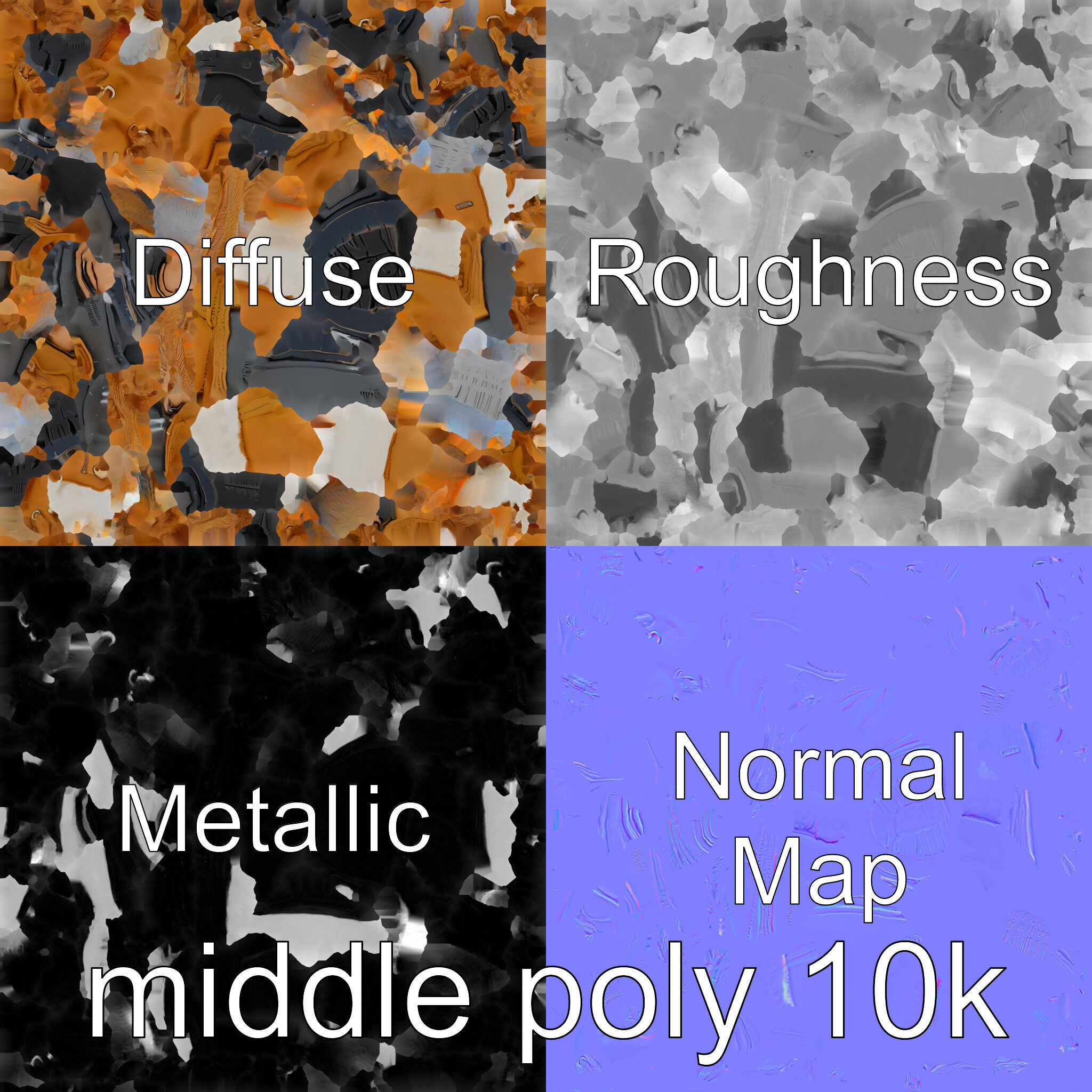 Worn-Out Winter Boots with Fur Model Pack Low-poly 3D model_31