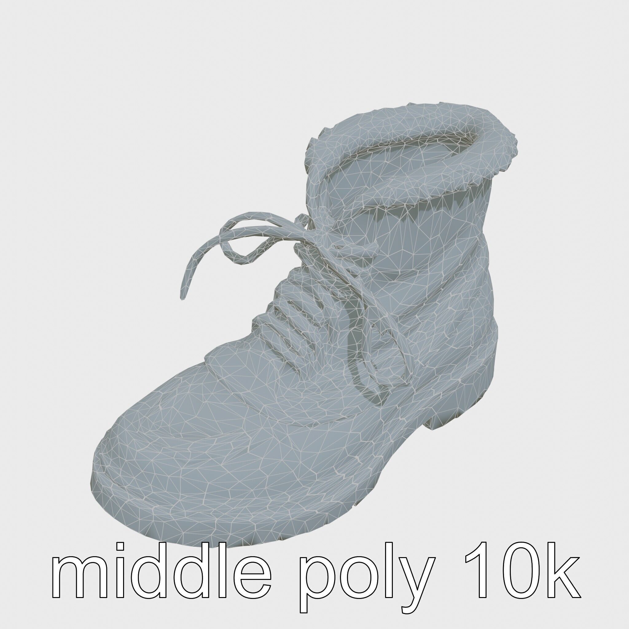 Worn-Out Winter Boots with Fur Model Pack Low-poly 3D model_15