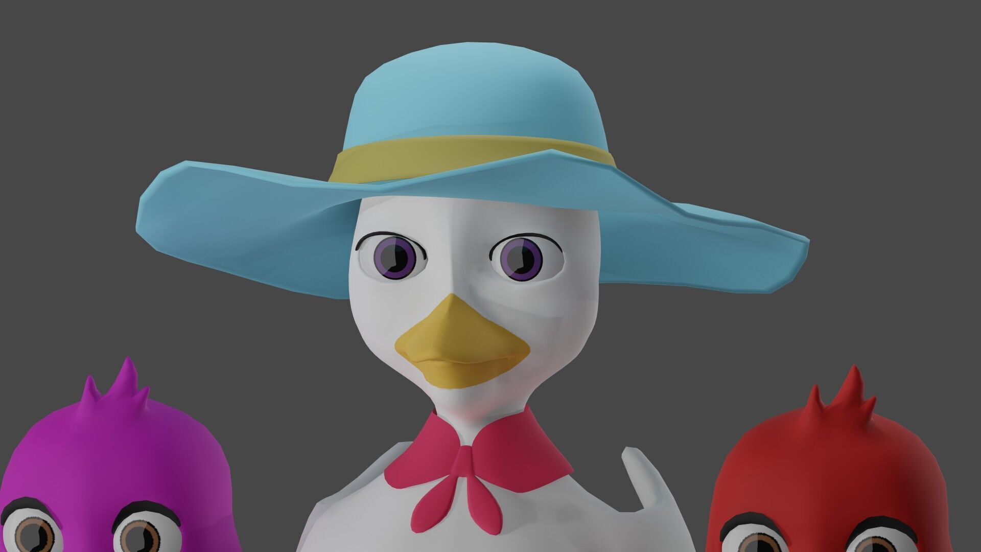 Cartoon Duck Family - 3D Model Pack 3D model_4